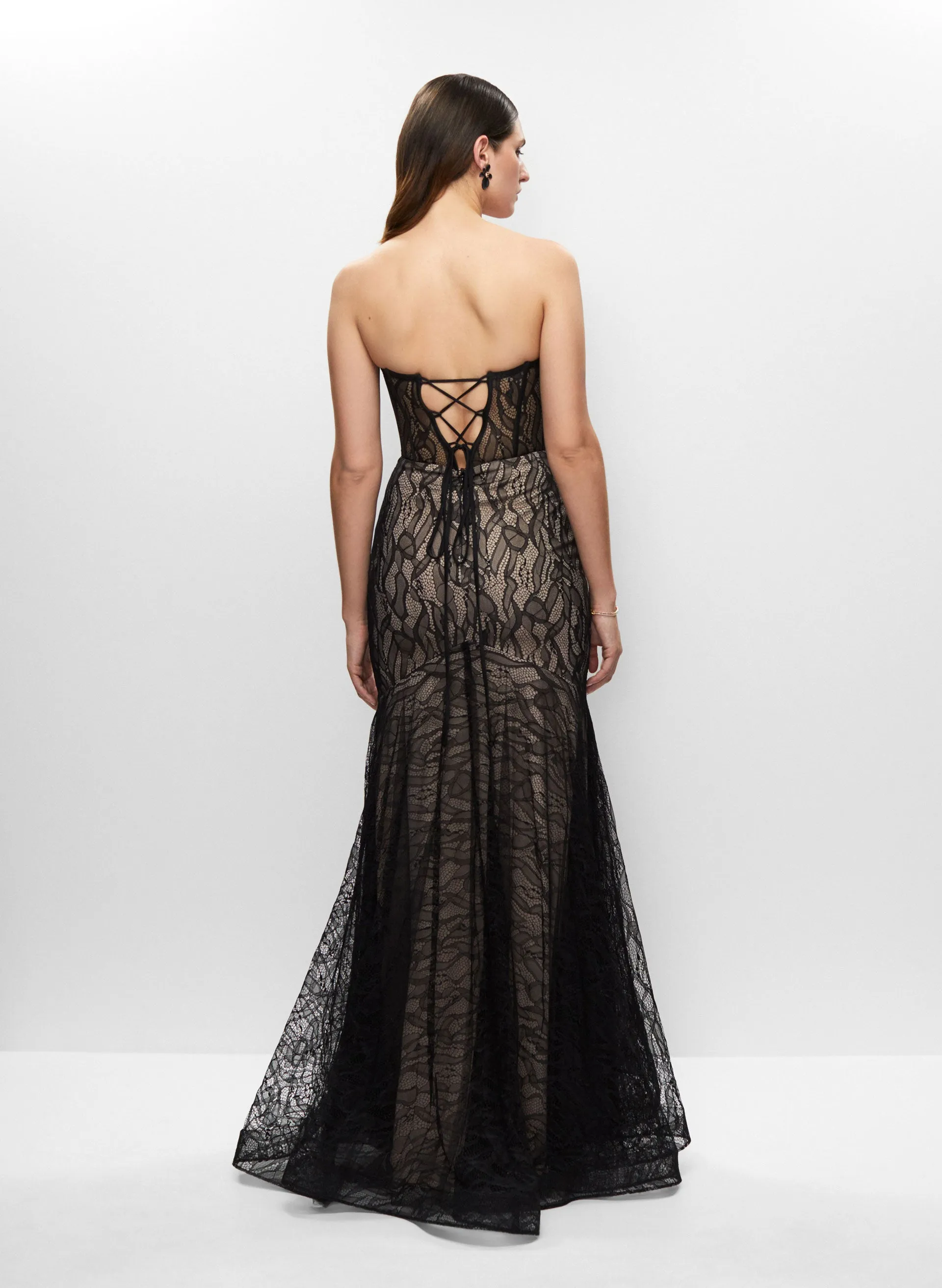 Strapless Lace Bustier Gown sold by Melanie Lyne product image thumbnail 2