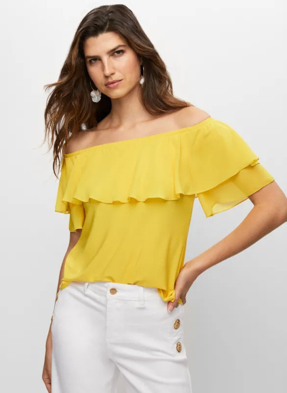 Off-the-Shoulder Ruffled Top sold by Melanie Lyne