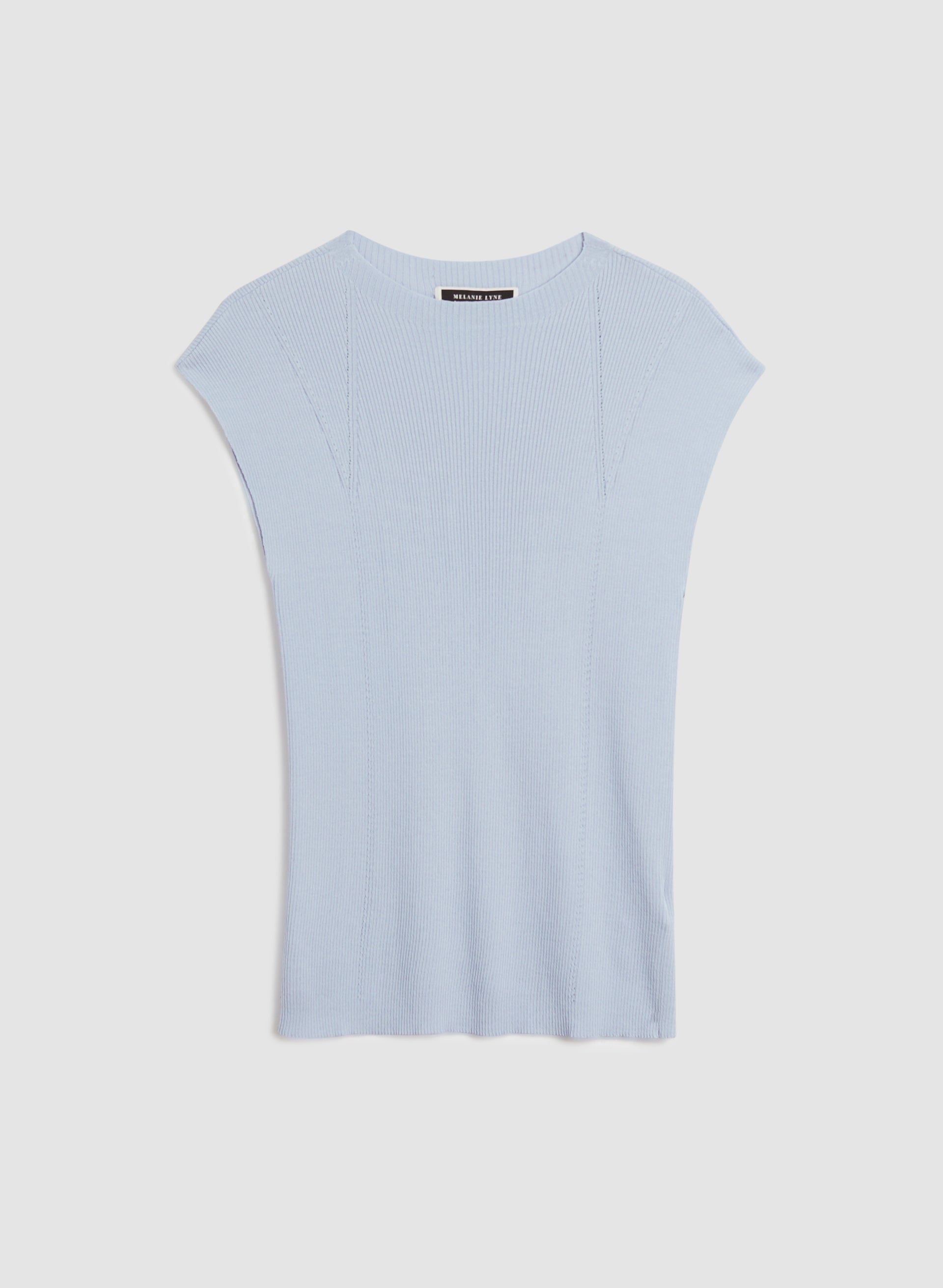 Essential Cap Sleeve Ribbed Knit Top sold by Melanie Lyne product image thumbnail 5
