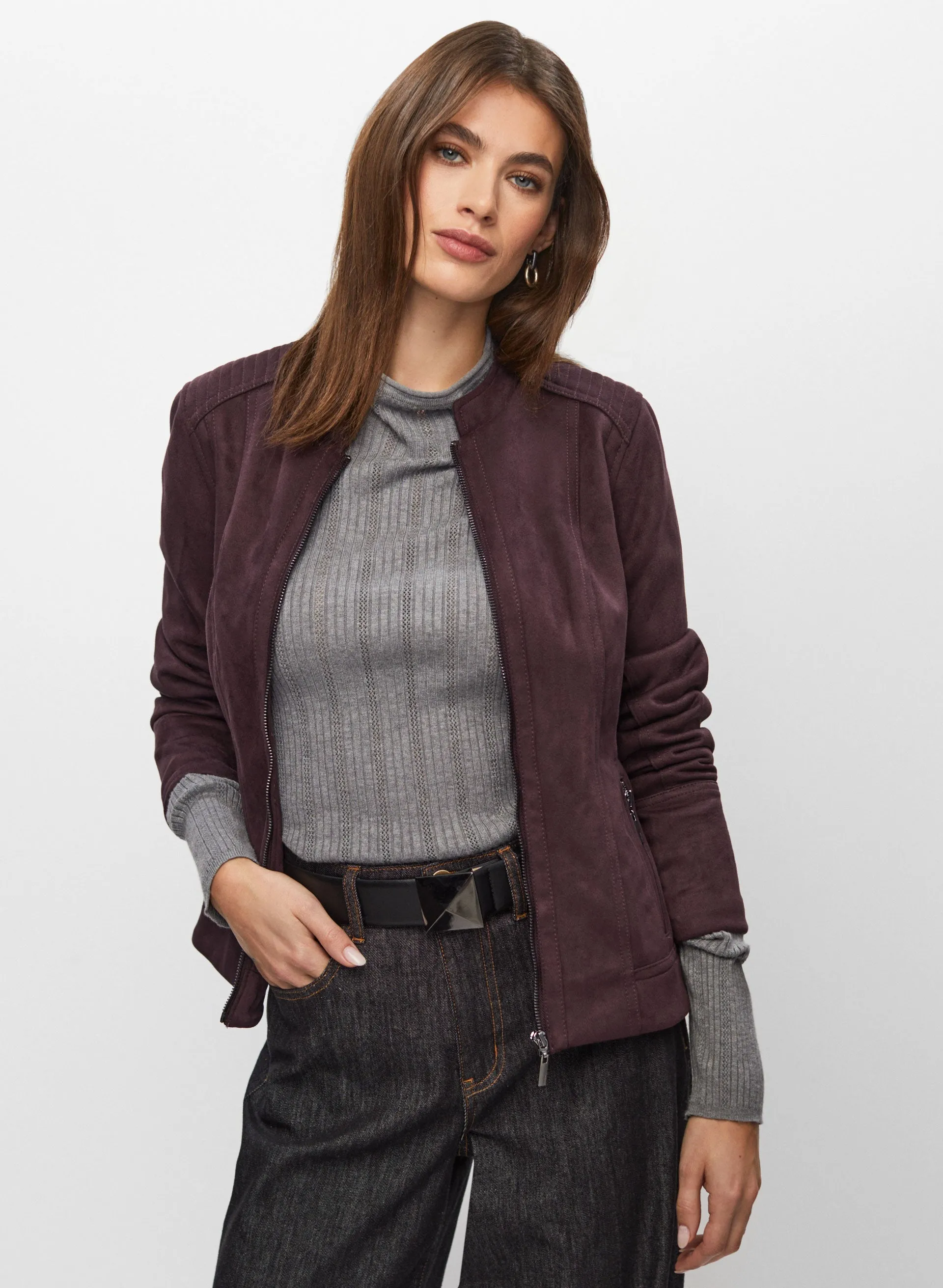 Faux Suede Jacket sold by Melanie Lyne