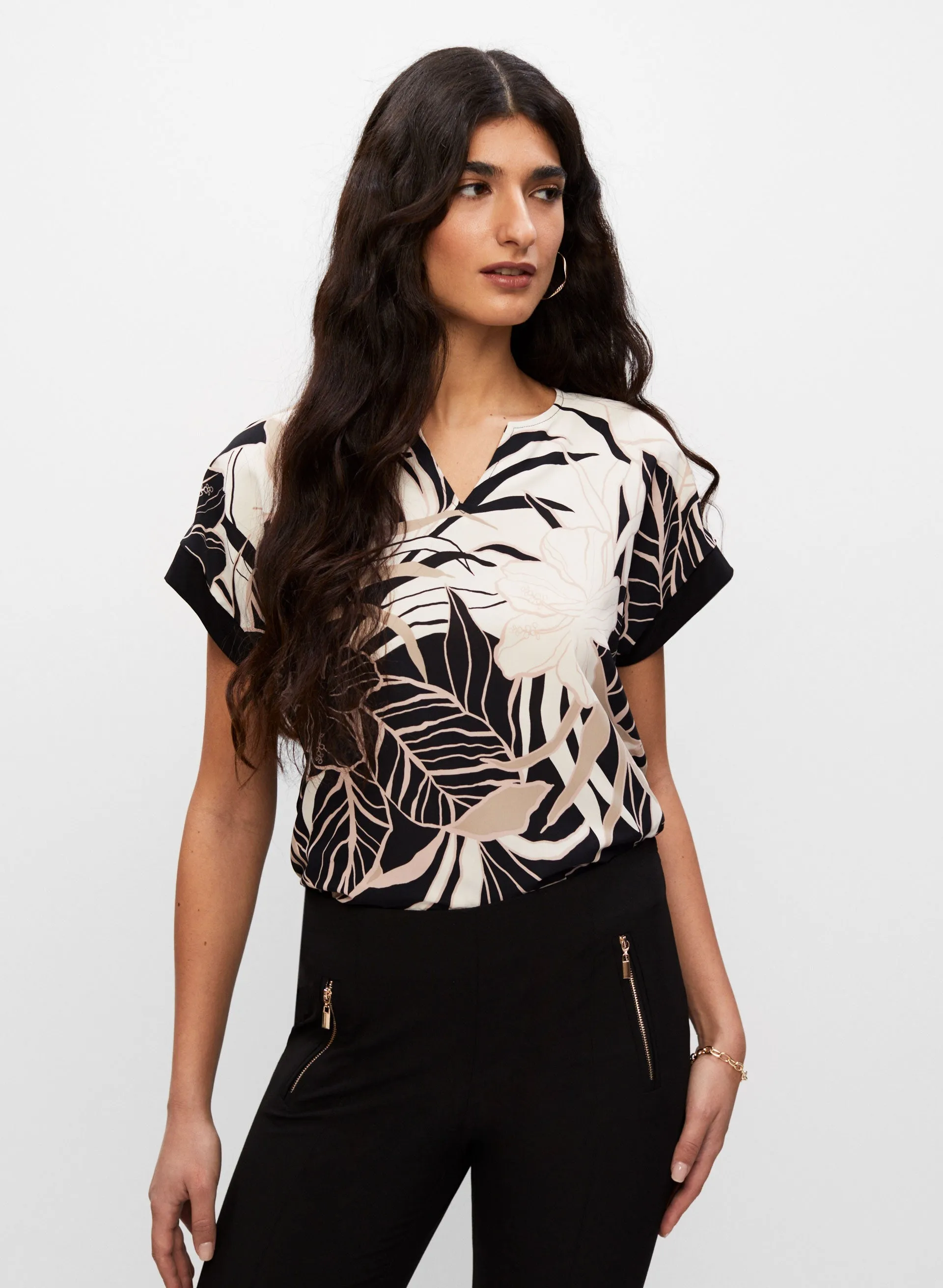 Joseph Ribkoff - Tropical Print Top sold by Melanie Lyne