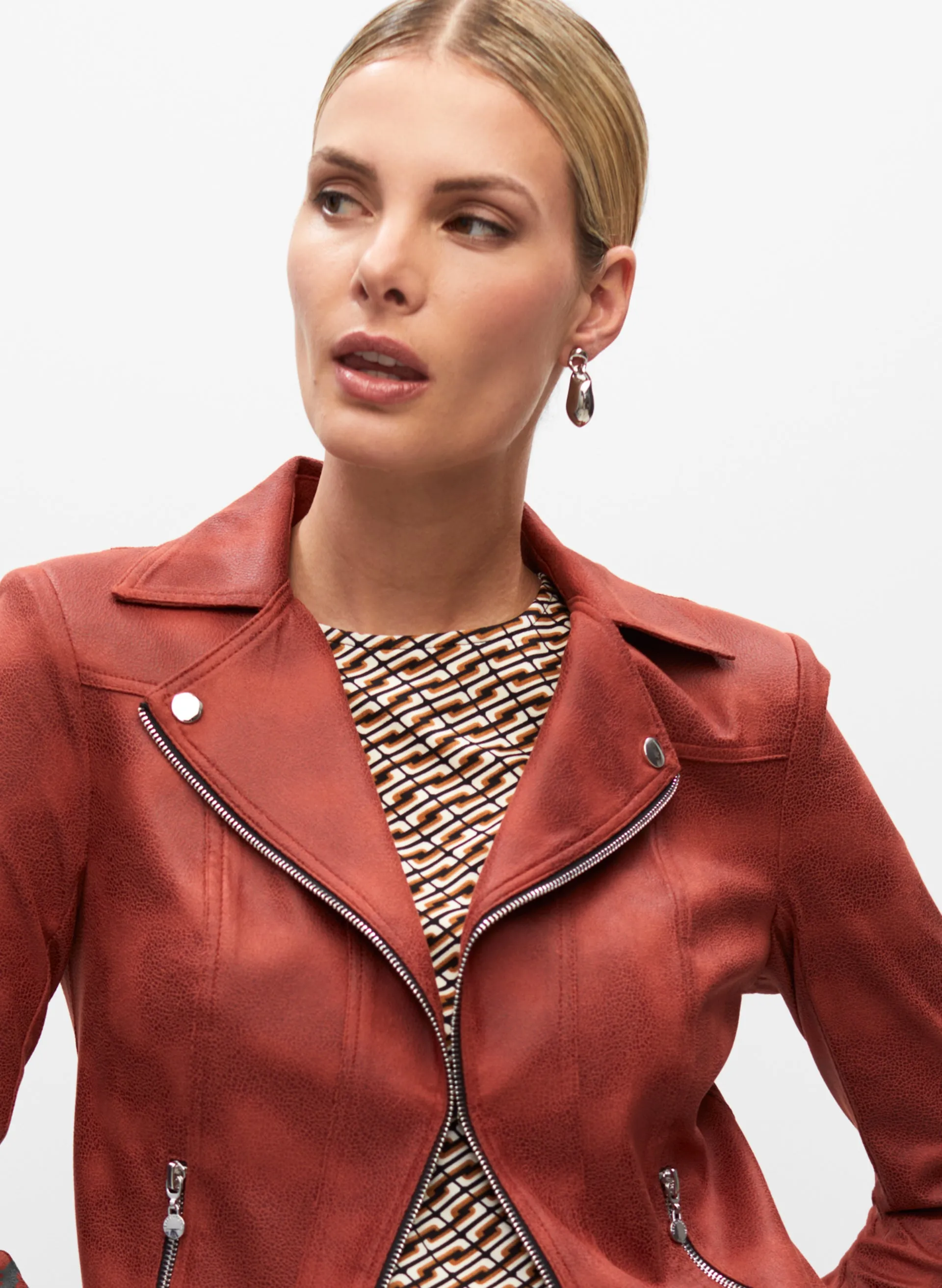 Vex - Zipper Detail & Notch Collar Jacket sold by Melanie Lyne product image thumbnail 2
