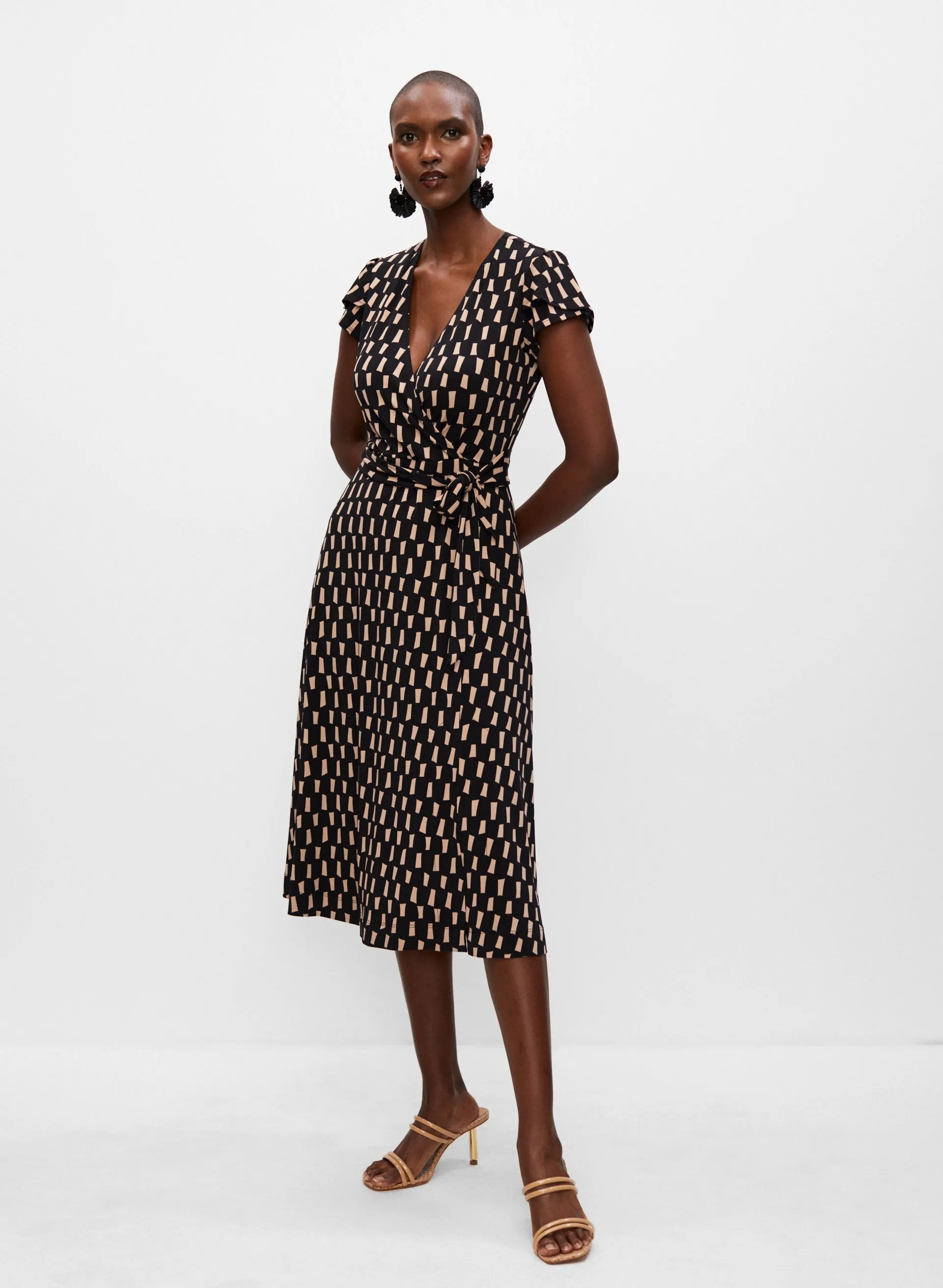 Geometric Print Wrap Dress sold by Melanie Lyne