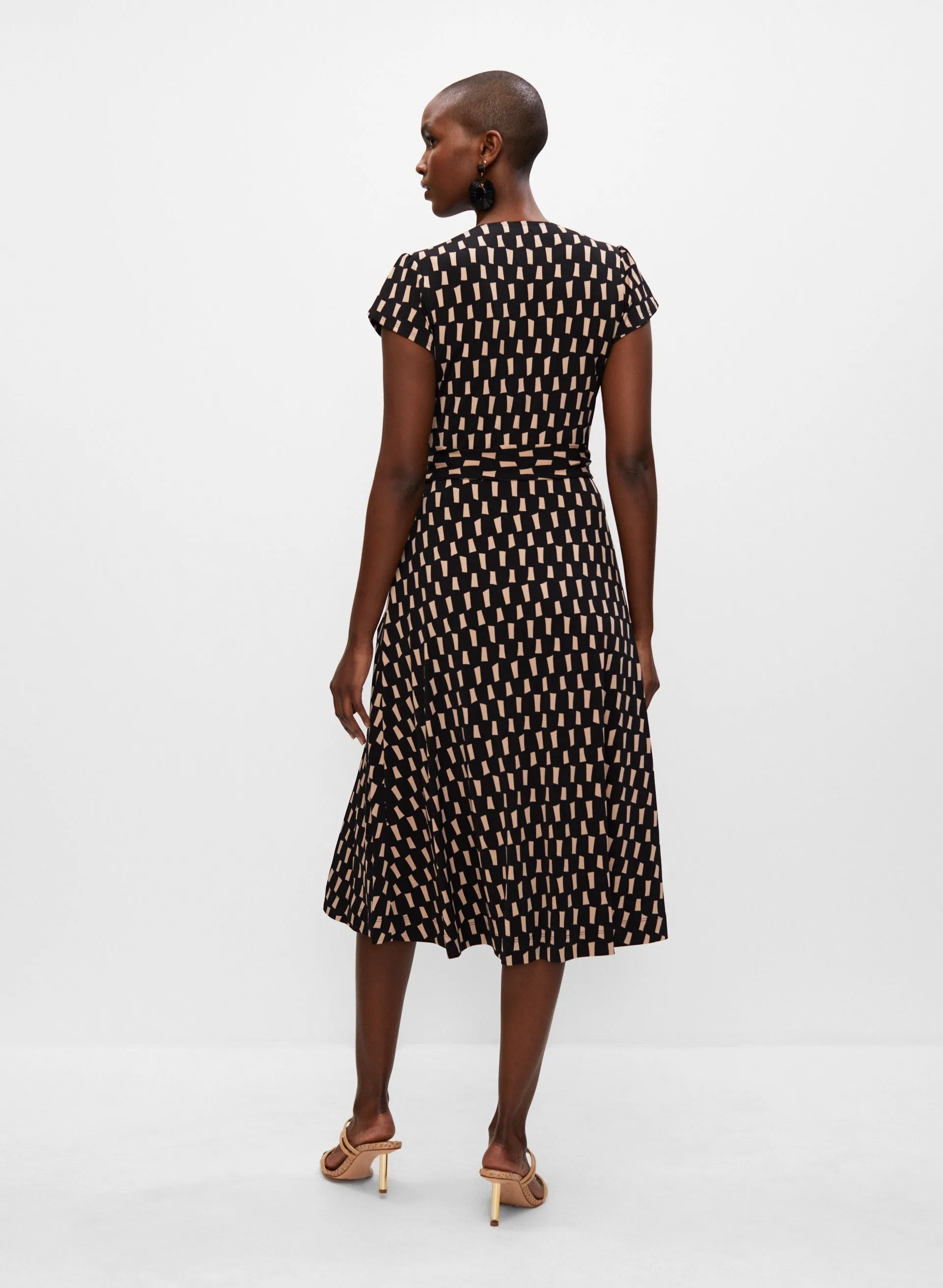 Geometric Print Wrap Dress sold by Melanie Lyne product image thumbnail 4