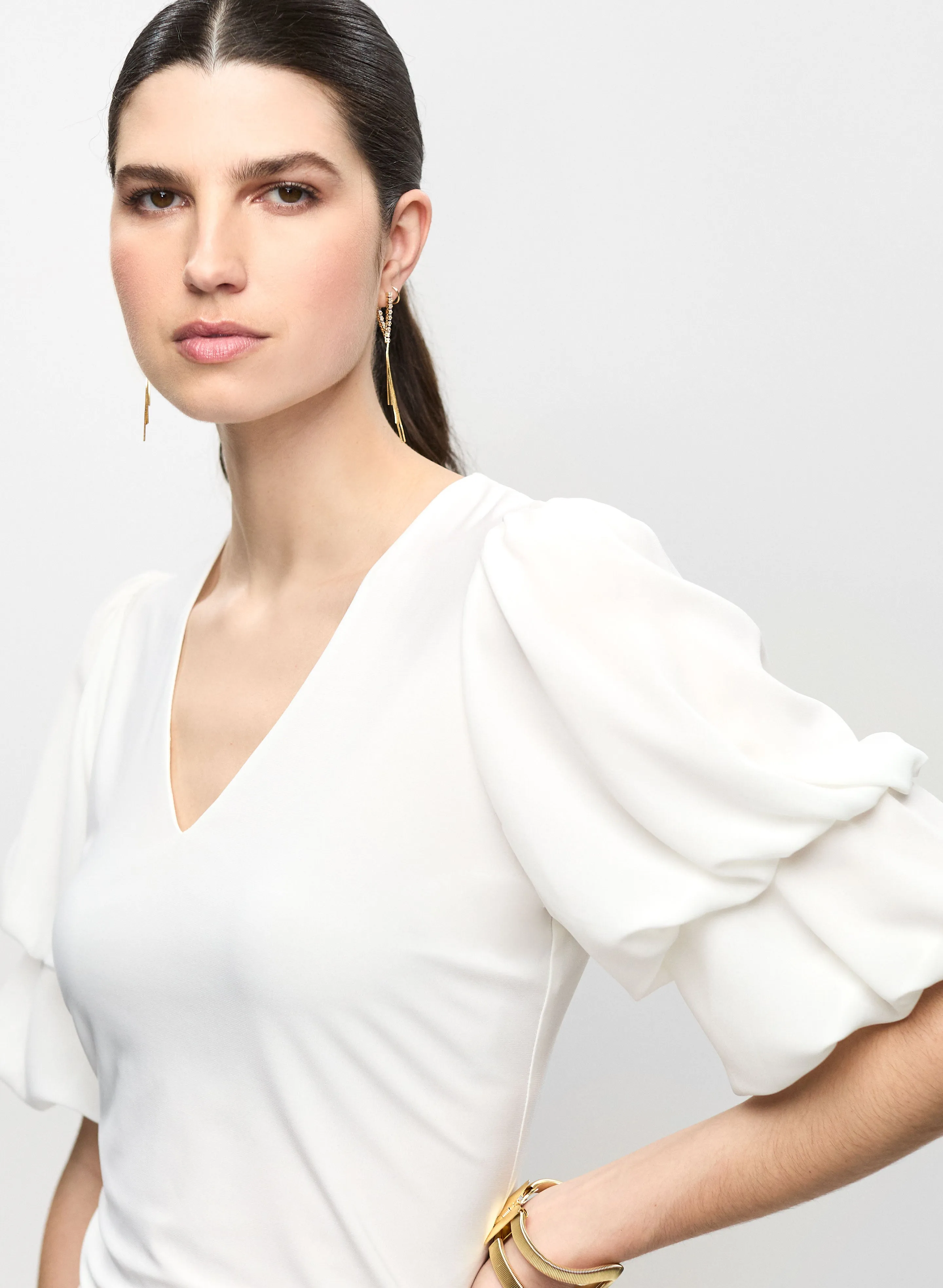 Chiffon Tiered Sleeve Top sold by Melanie Lyne product image thumbnail 2