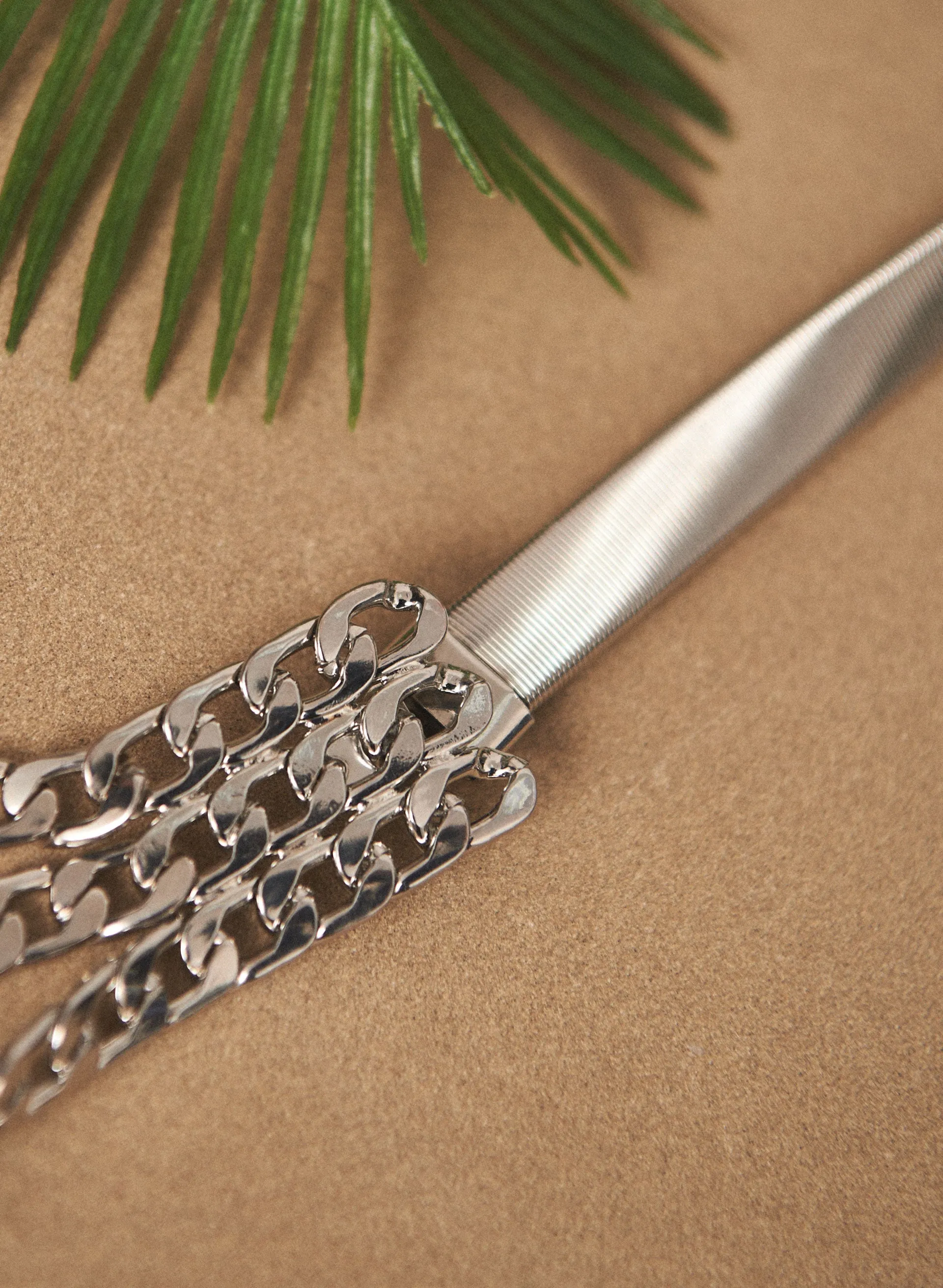 Draped Triple Chain Elastic Belt sold by Melanie Lyne product image thumbnail 2