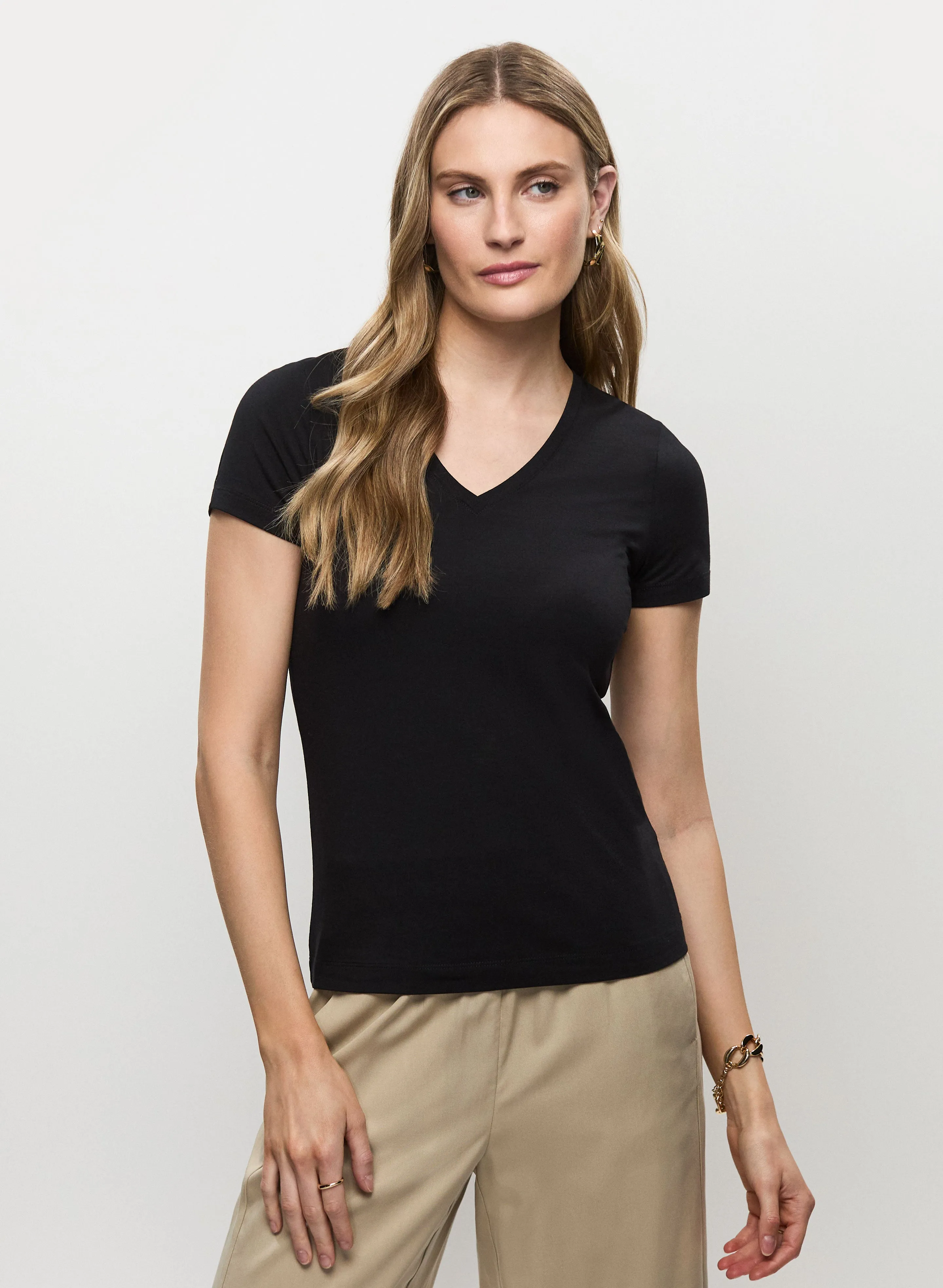 V-Neck T-Shirt sold by Melanie Lyne product image thumbnail 5