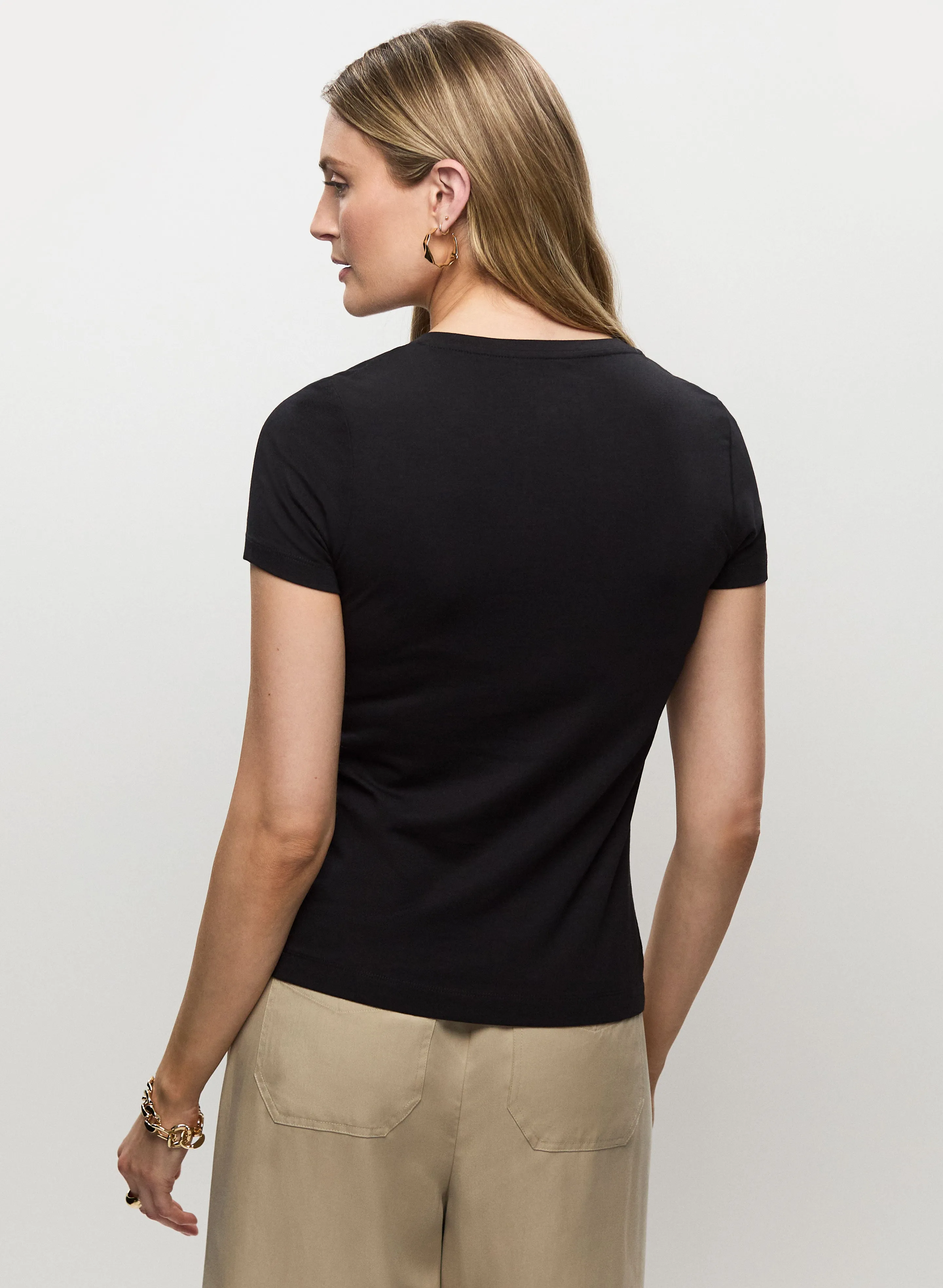 V-Neck T-Shirt sold by Melanie Lyne product image thumbnail 4