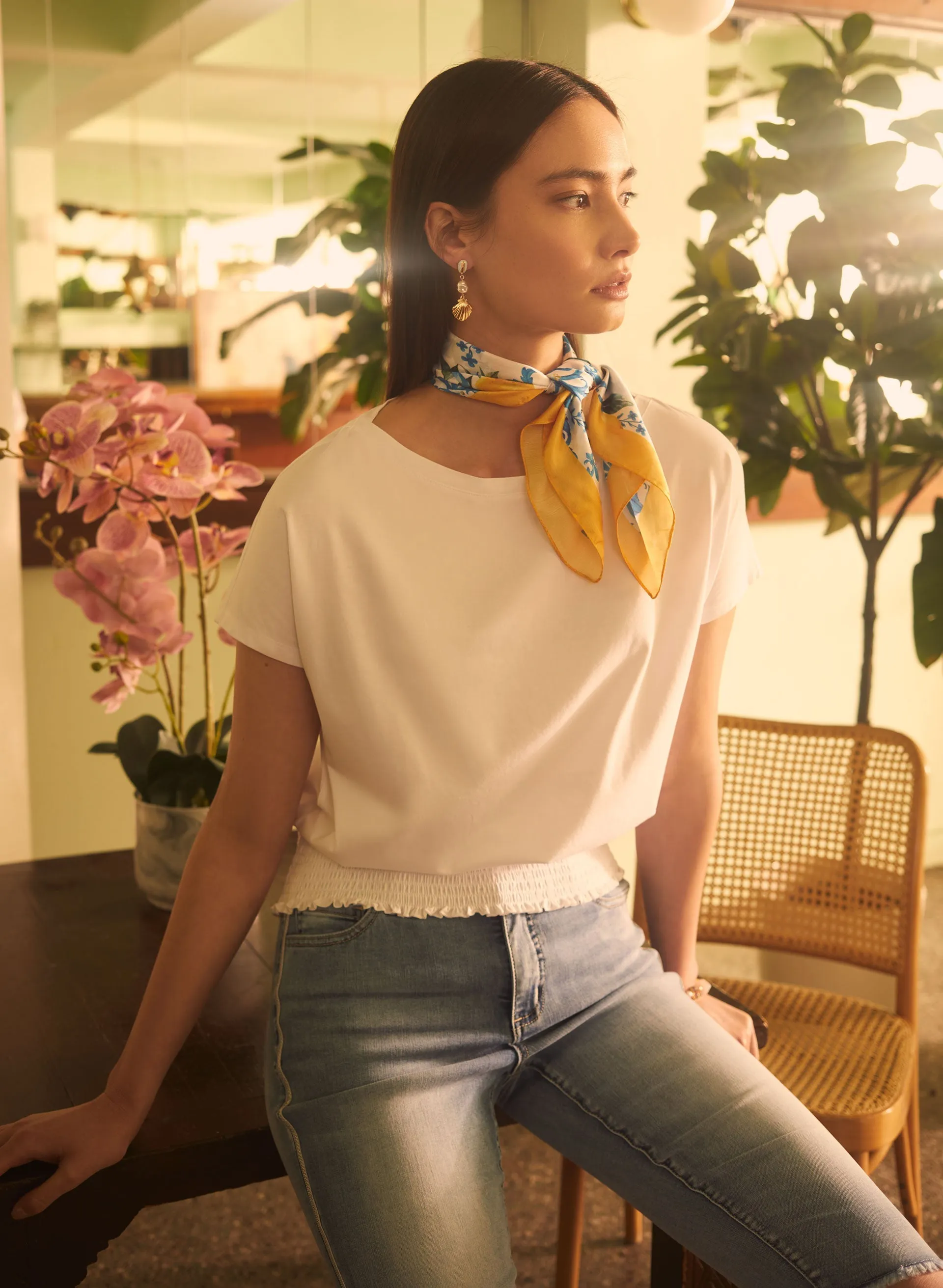 Essential Smocked Hem Tee sold by Melanie Lyne