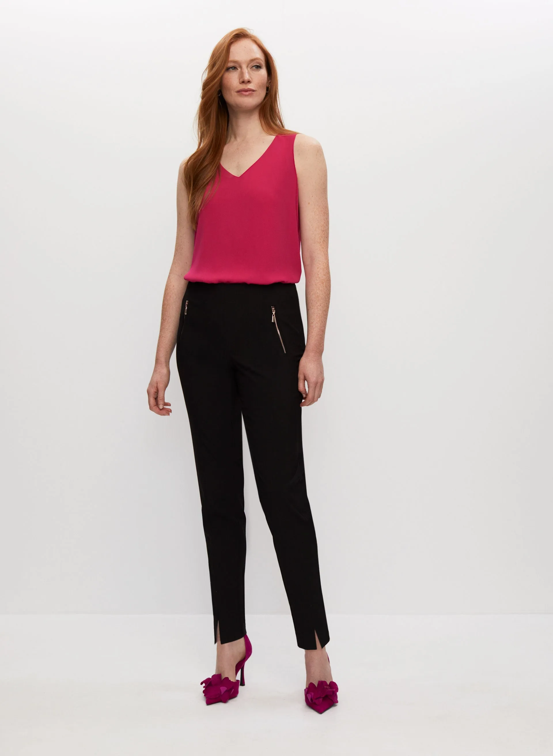 Amber Zip Detail Slim Leg Pants sold by Melanie Lyne product image thumbnail 3