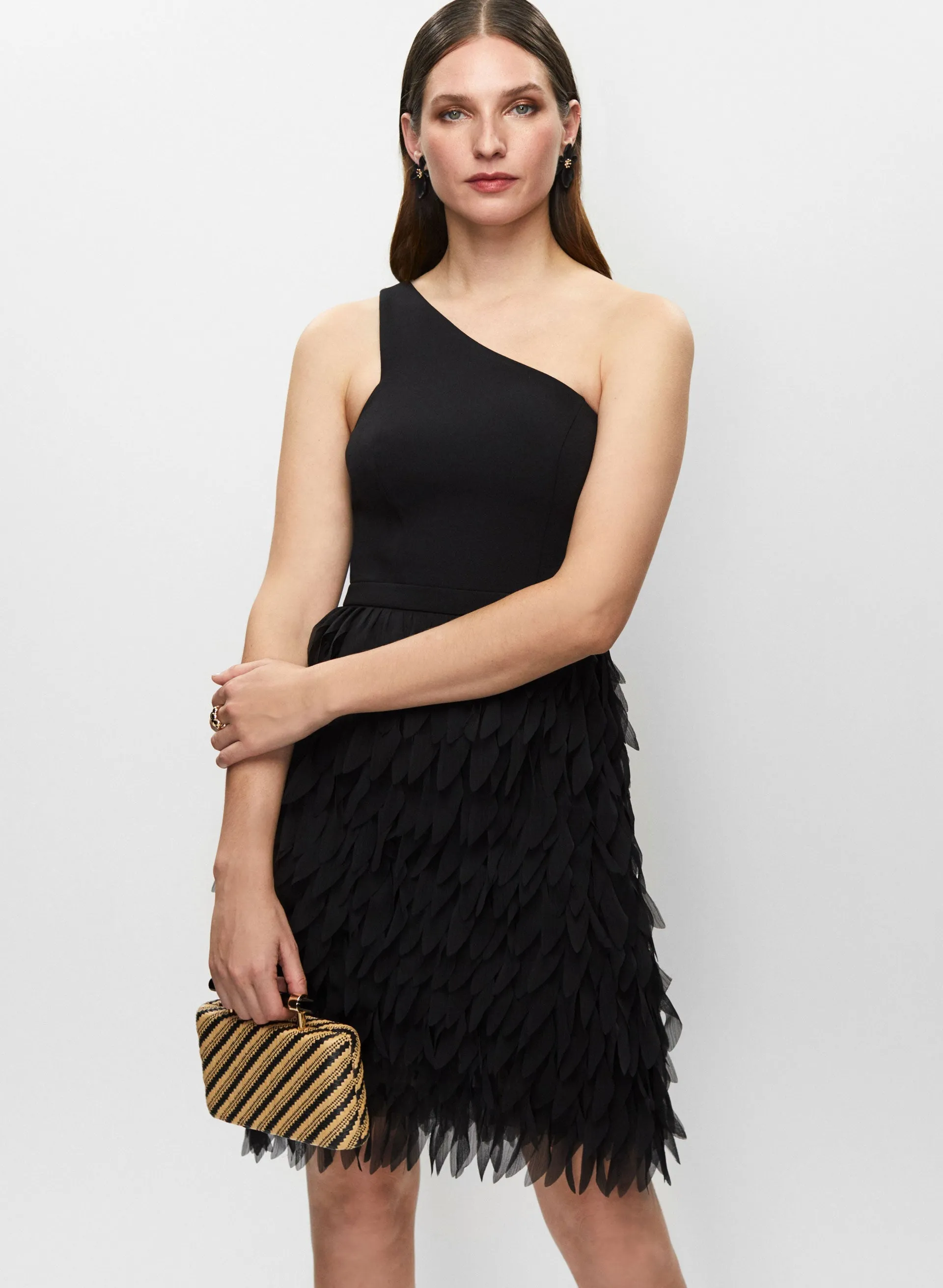 Asymmetric Feather Skirt Dress sold by Melanie Lyne product image thumbnail 5