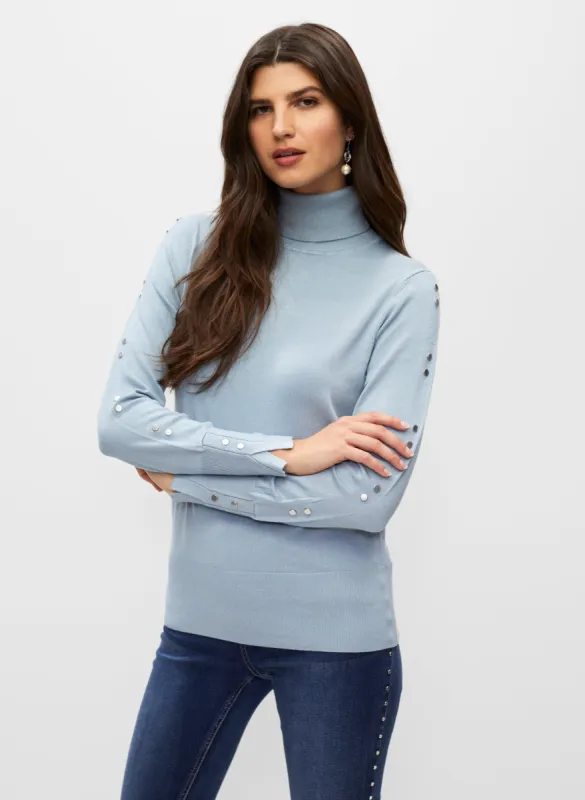 Studded Knit Turtleneck sold by Melanie Lyne