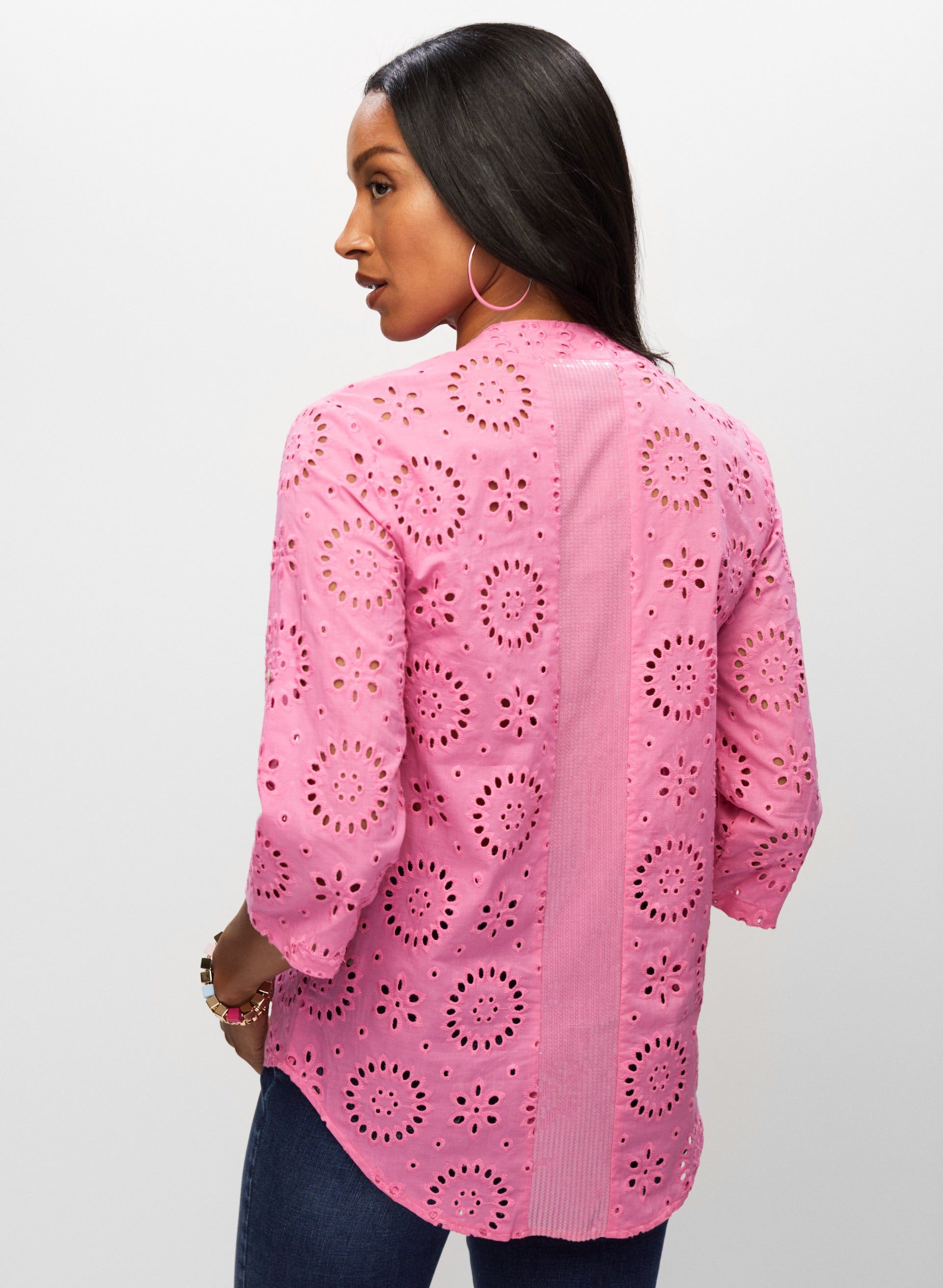 Sequin Pocket Eyelet Blouse sold by Melanie Lyne product image thumbnail 4