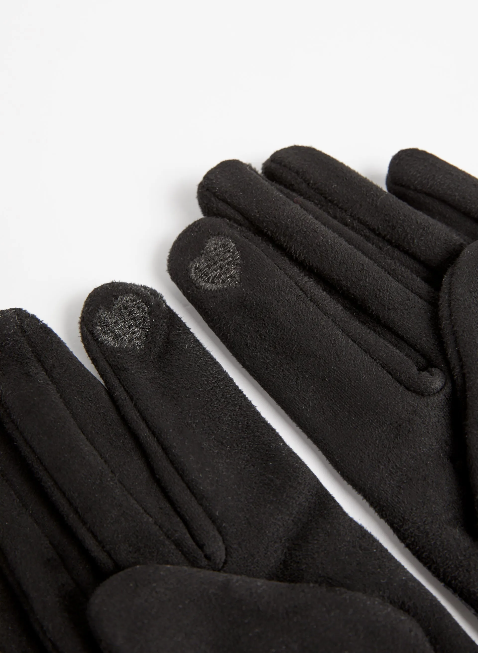 Button Detail Faux Suede Gloves sold by Melanie Lyne product image thumbnail 3