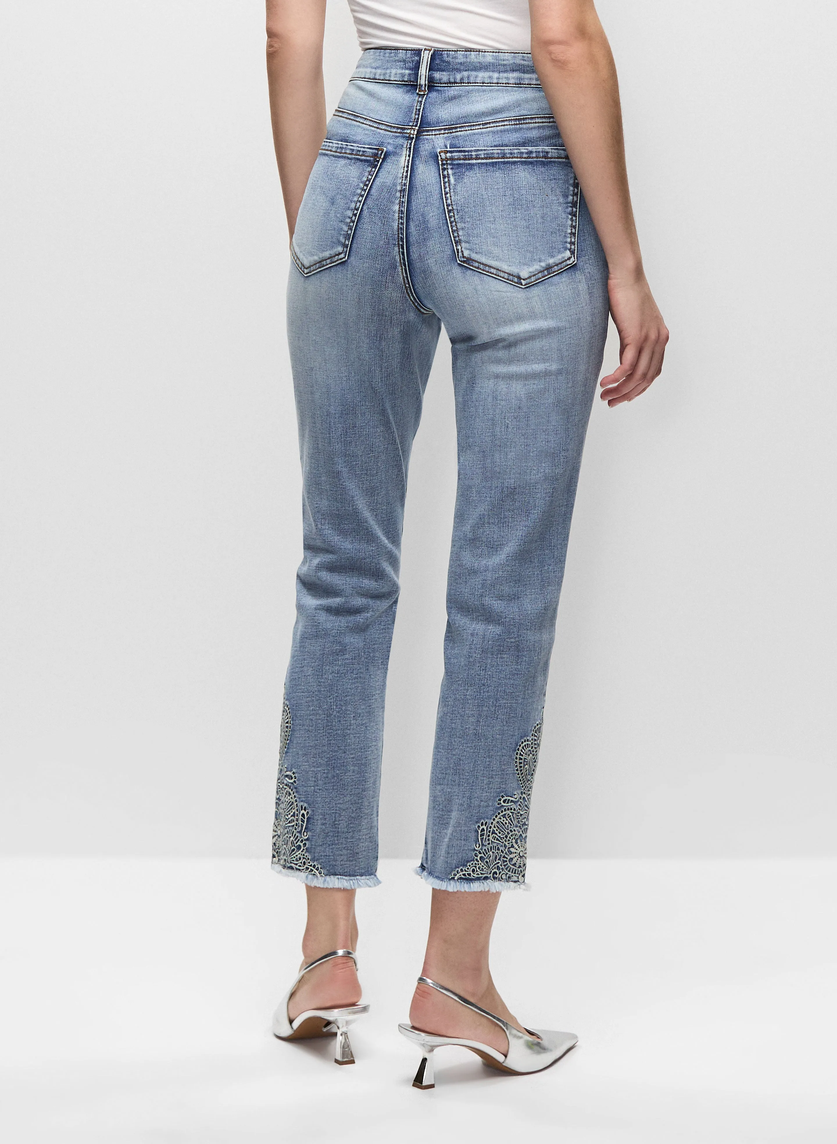 Floral Embellished Slim Leg Jeans sold by Melanie Lyne product image thumbnail 2