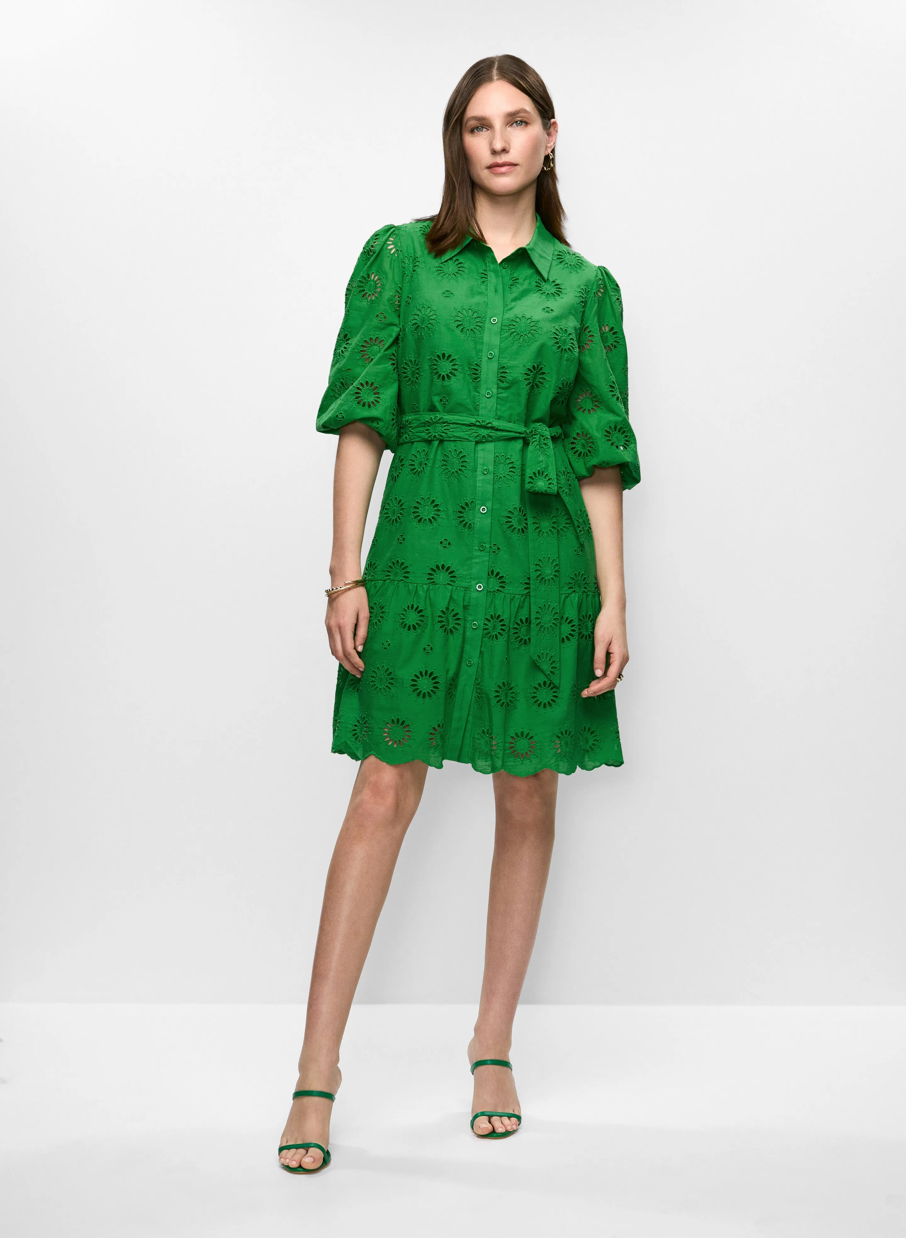 Eyelet Embroidered Shirt Dress sold by Melanie Lyne
