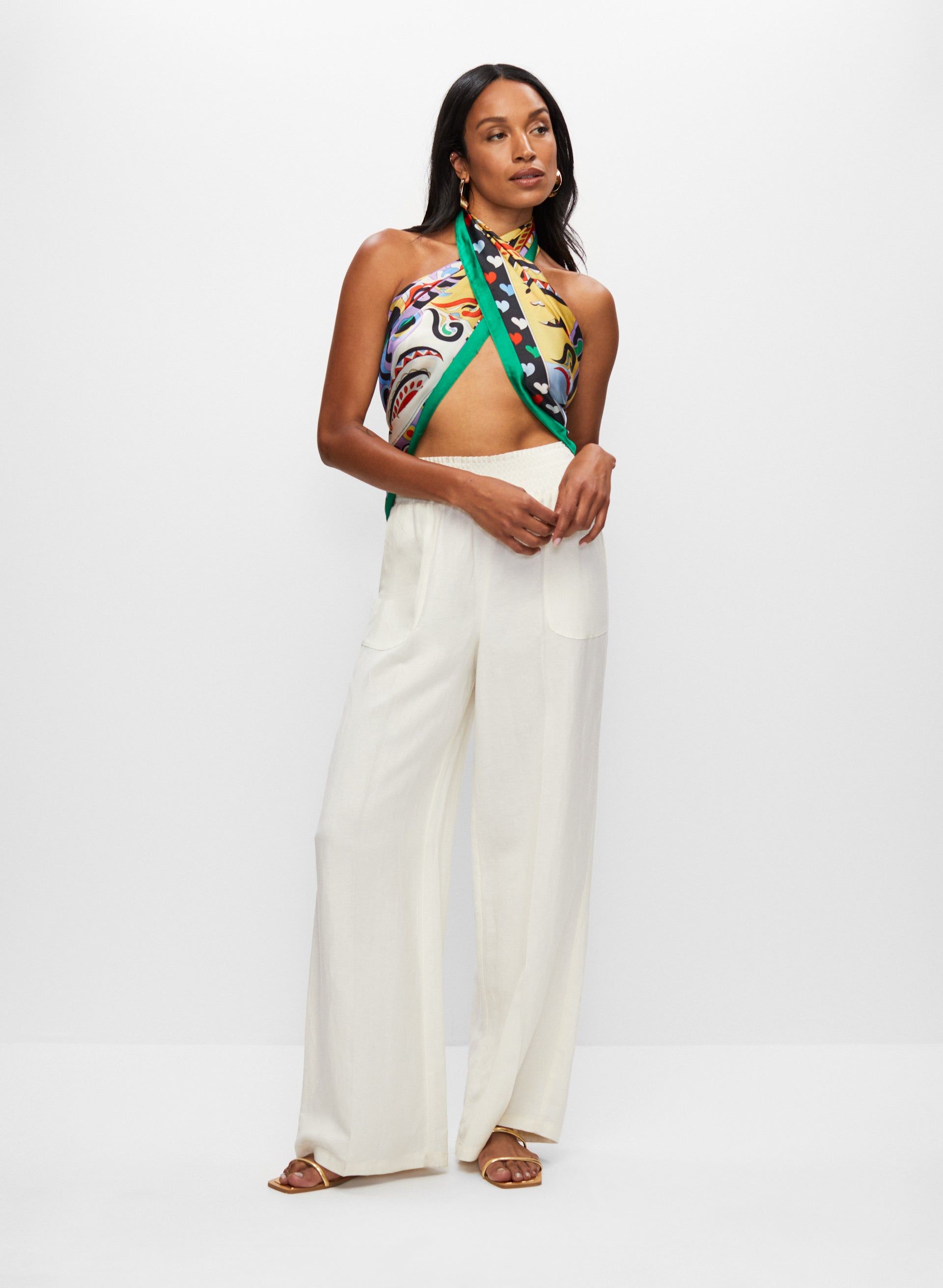 Multicolour Abstract Motif Scarf sold by Melanie Lyne product image thumbnail 3