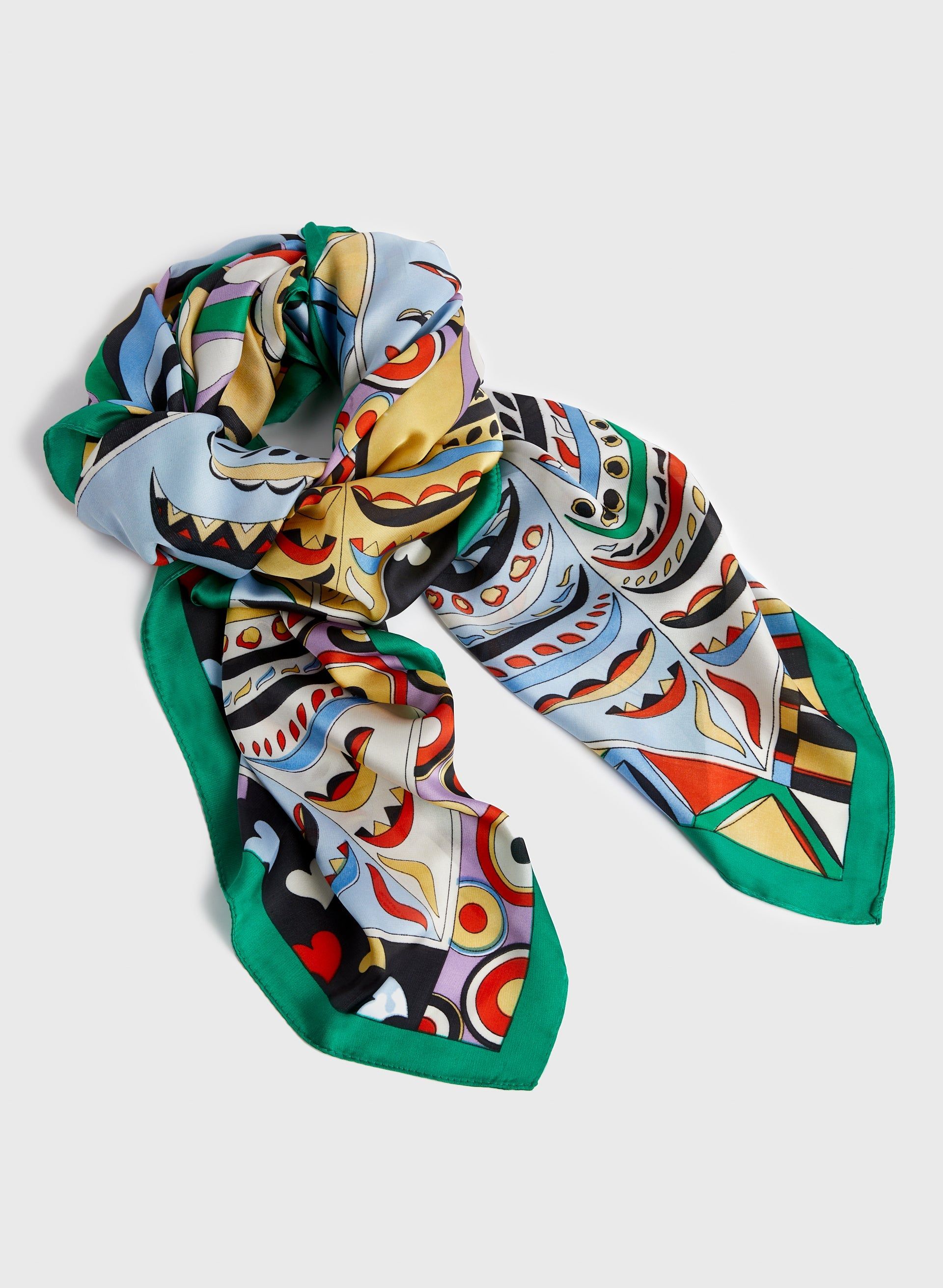 Multicolour Abstract Motif Scarf sold by Melanie Lyne