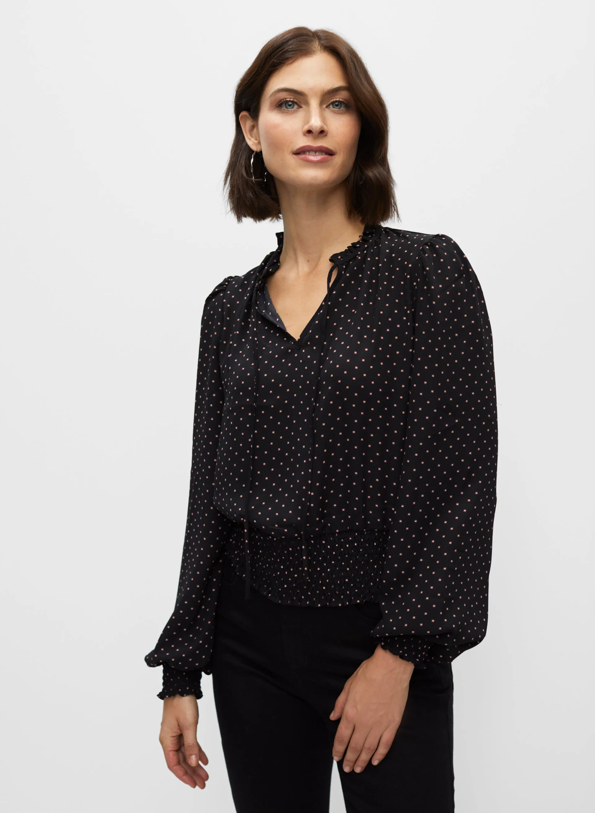 Polka Dot Puff Sleeve Blouse sold by Melanie Lyne product image thumbnail 4
