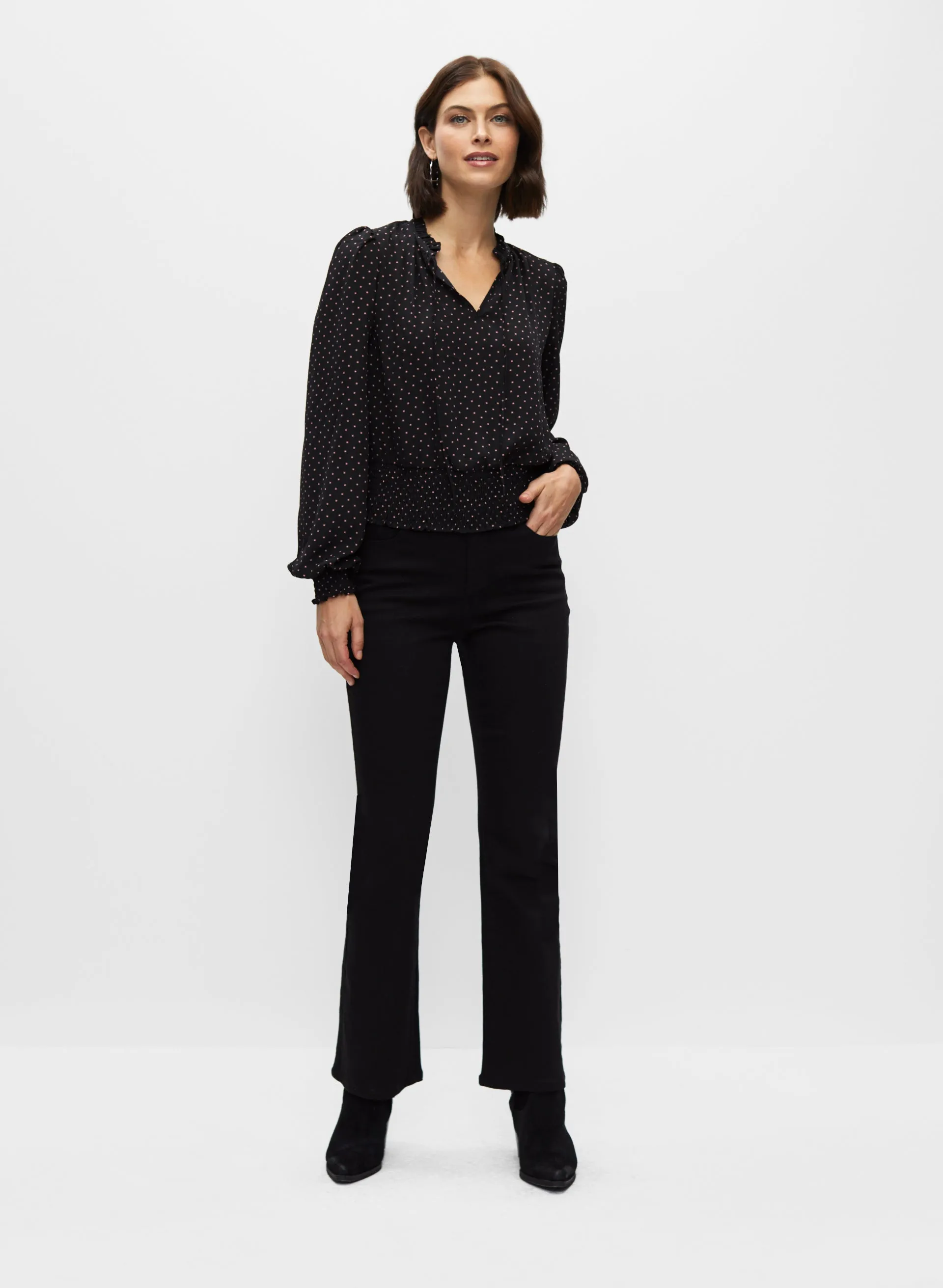 Polka Dot Puff Sleeve Blouse sold by Melanie Lyne