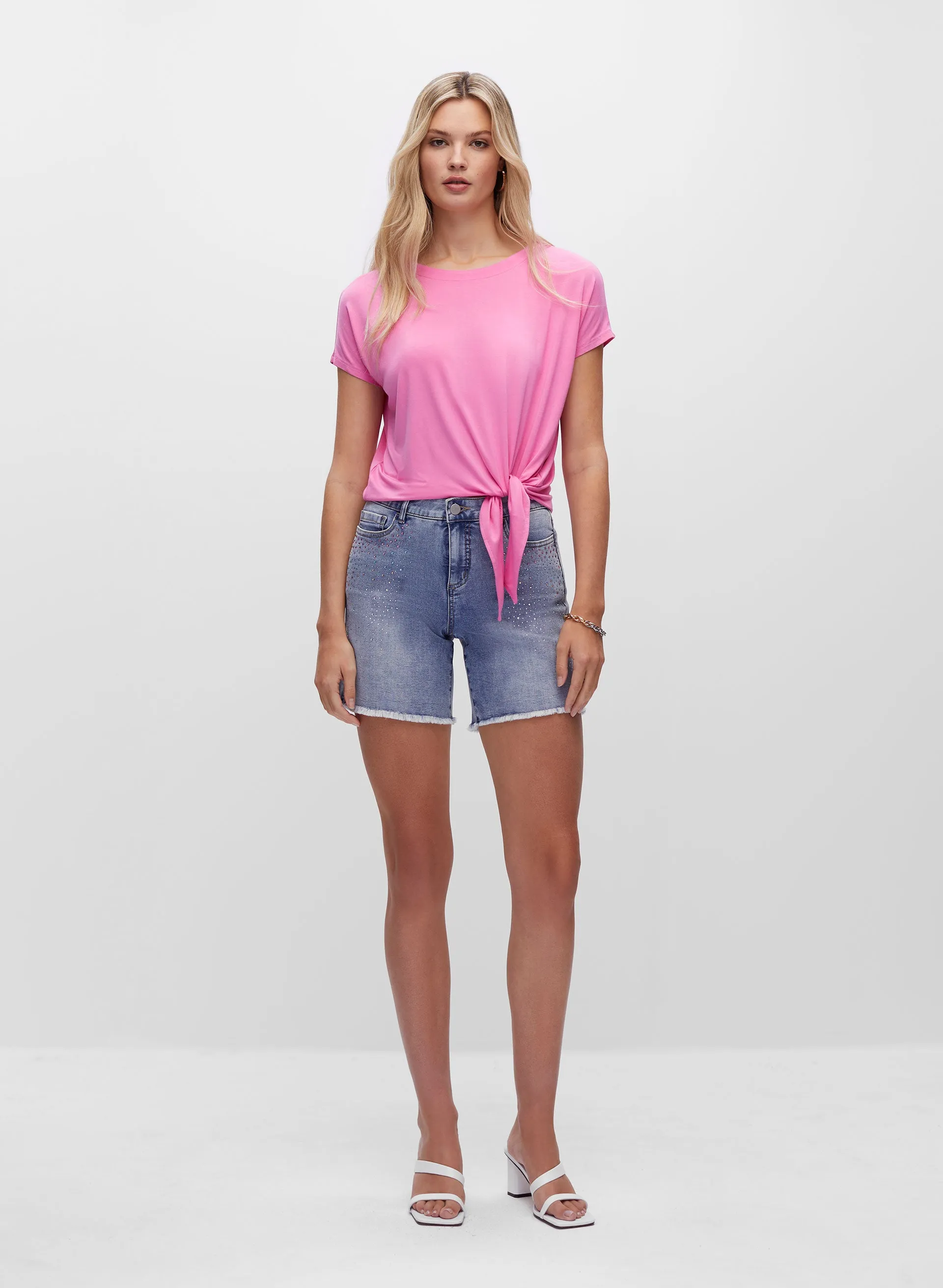 Side Tie Short Sleeve Tee sold by Melanie Lyne product image thumbnail 3