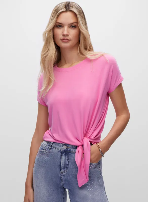 Side Tie Short Sleeve Tee sold by Melanie Lyne