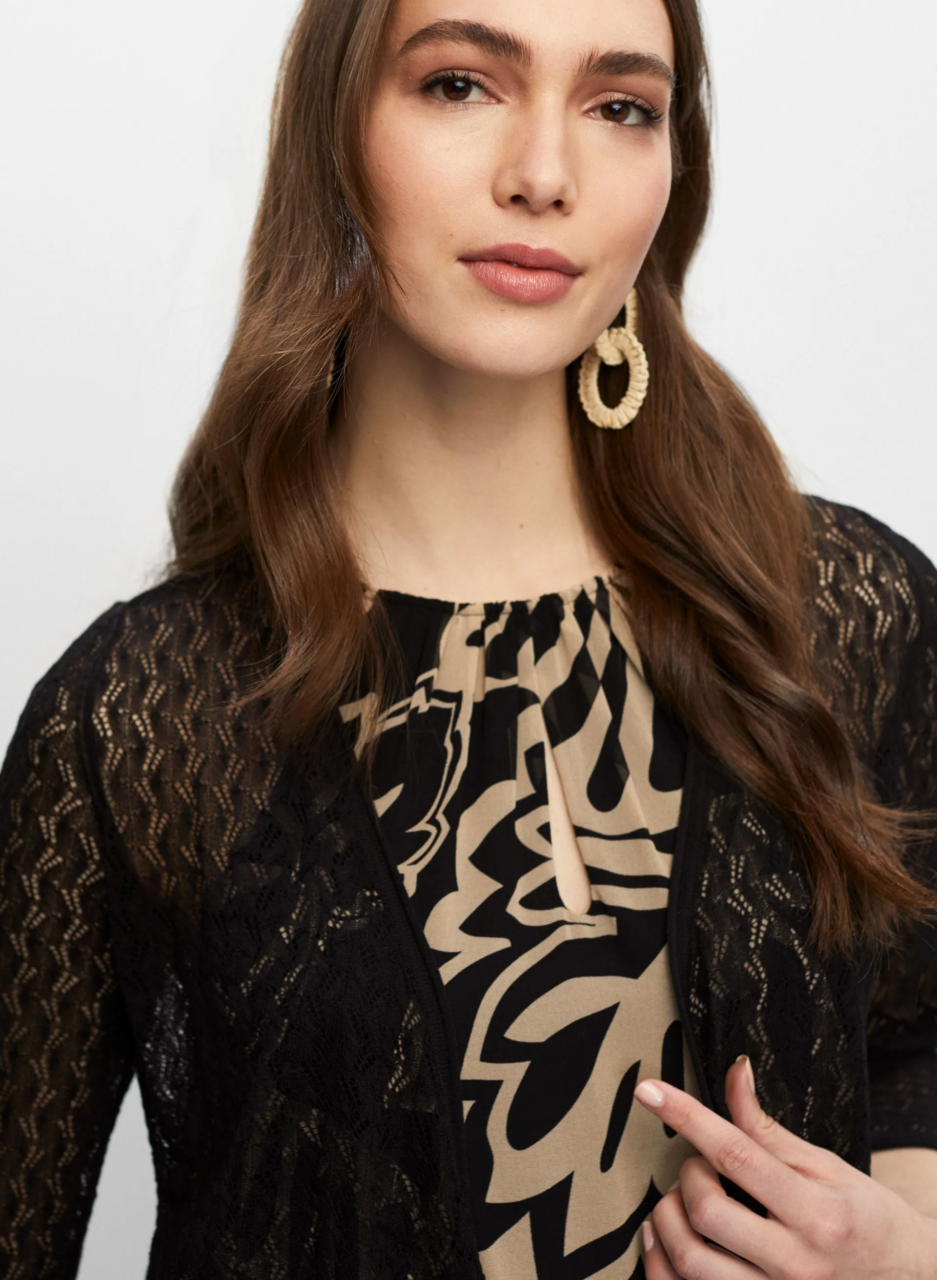 Open Front Knit Cardigan sold by Melanie Lyne product image thumbnail 2