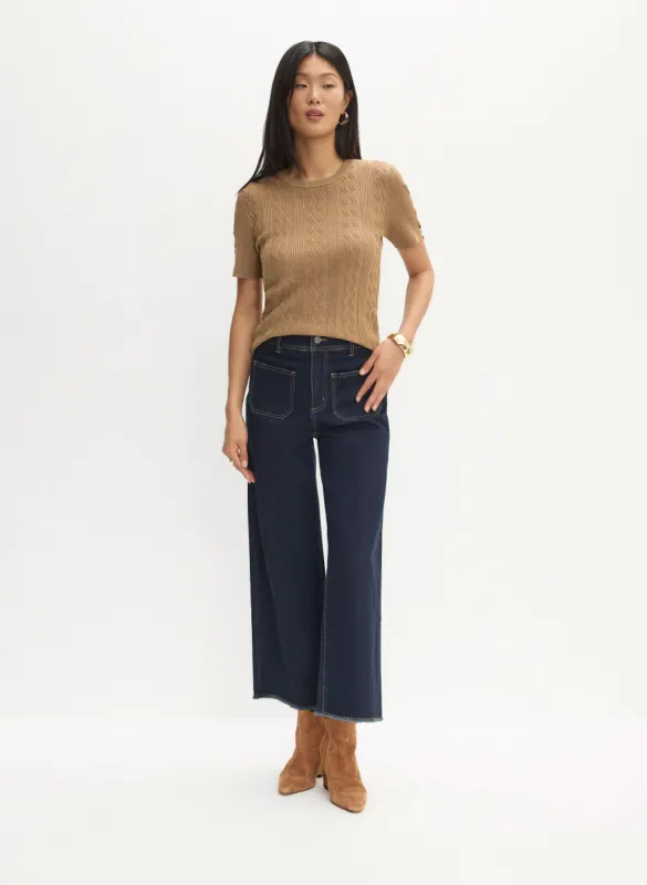 Ring Detail Sweater & Culotte Jeans sold by Melanie Lyne