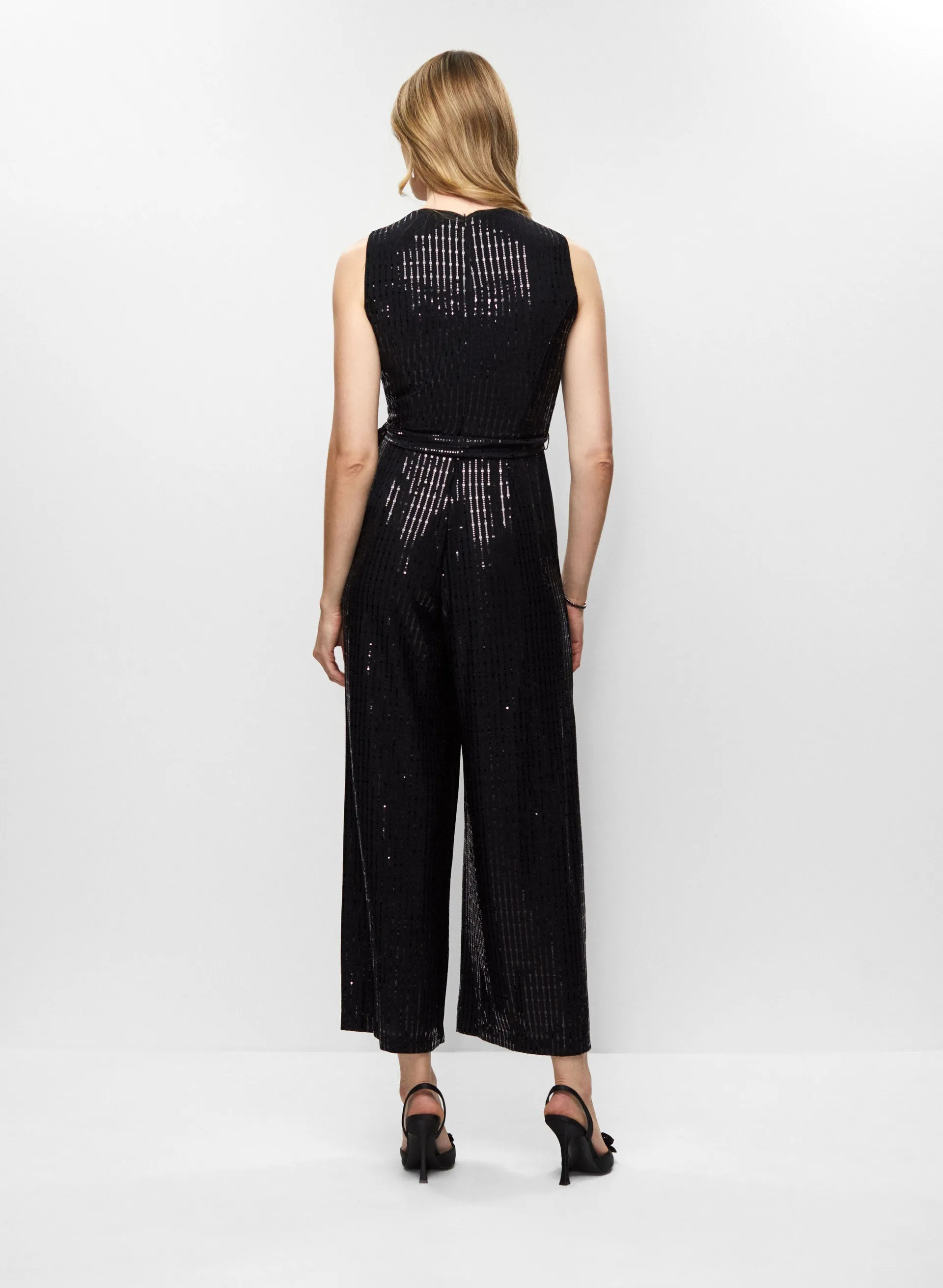 Wide Leg Sequin Motif Jumpsuit sold by Melanie Lyne product image thumbnail 4