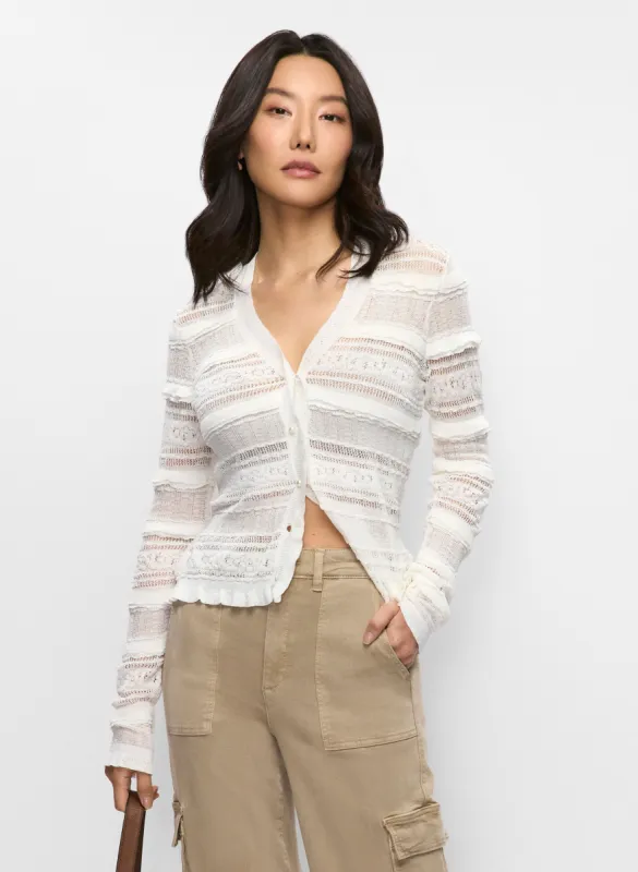Ruffle Knit Cardigan sold by Melanie Lyne