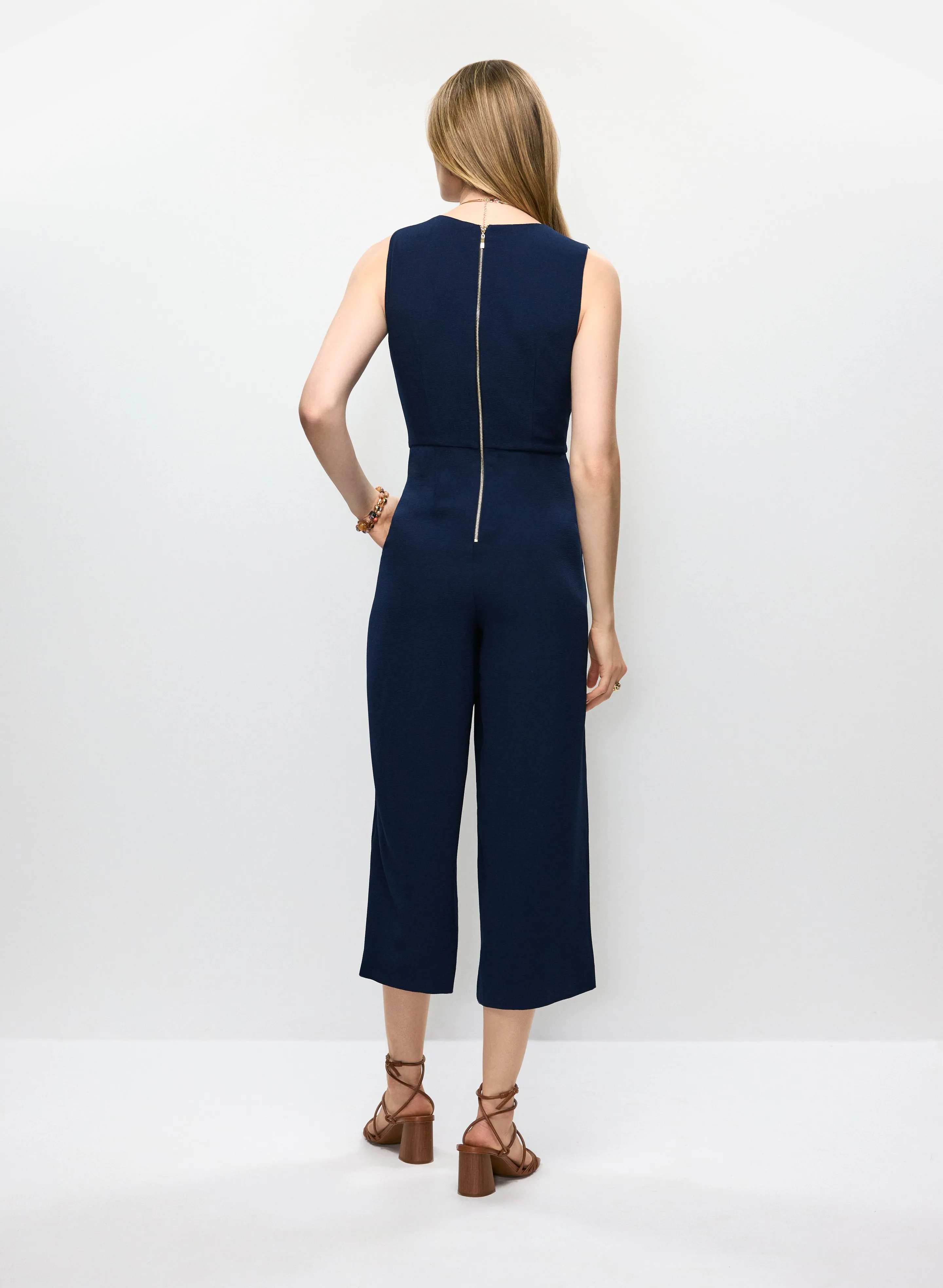 Crepe V-Neck Jumpsuit sold by Melanie Lyne product image thumbnail 4