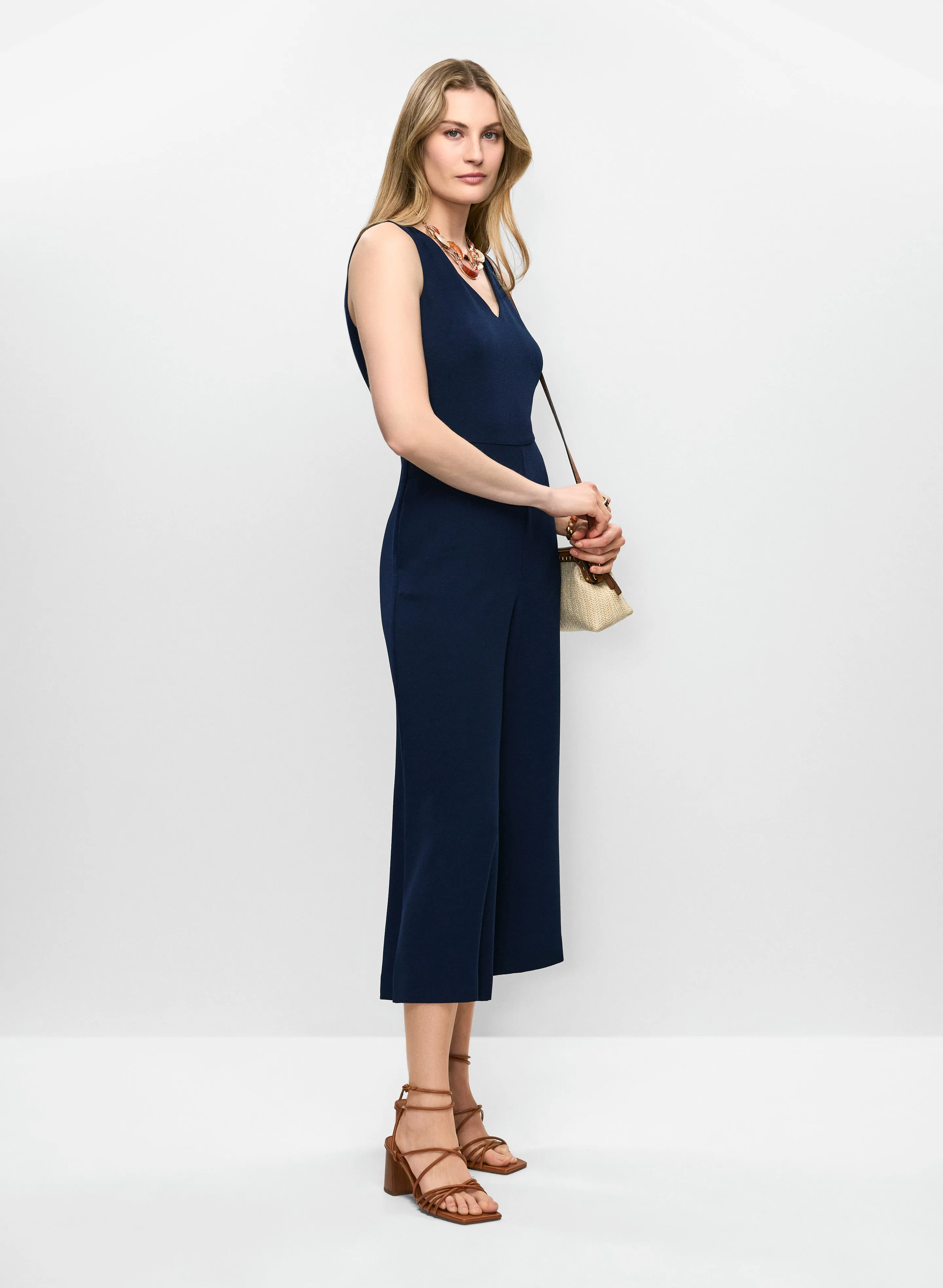 Crepe V-Neck Jumpsuit sold by Melanie Lyne product image thumbnail 2