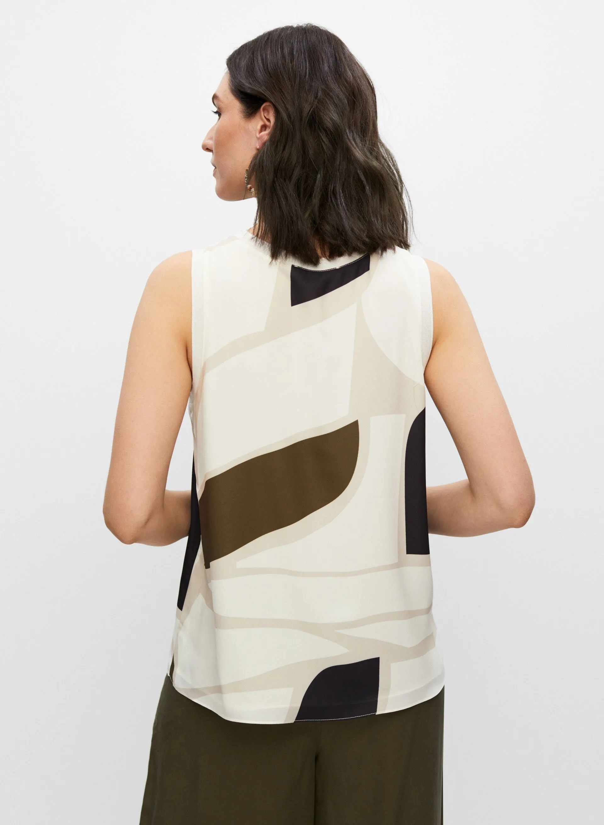 Geometric Print Sleeveless Blouse sold by Melanie Lyne product image thumbnail 4