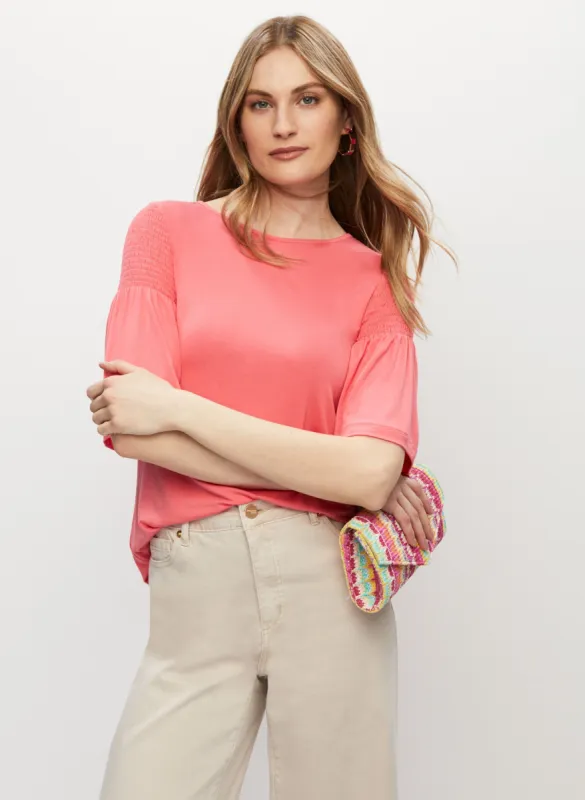 Smocked Flare Sleeve Top sold by Melanie Lyne