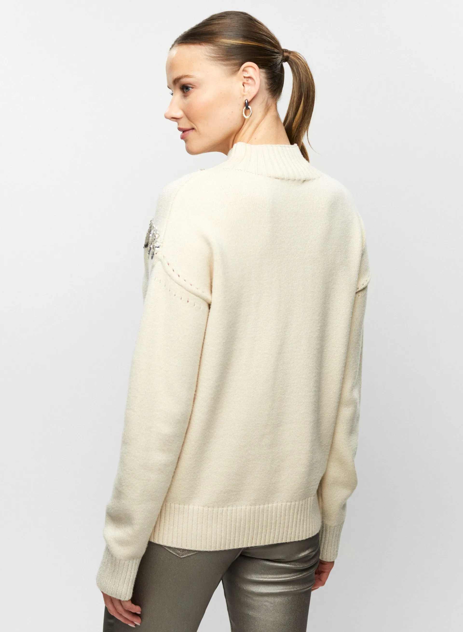 Sequin Motif Sweater sold by Melanie Lyne product image thumbnail 4