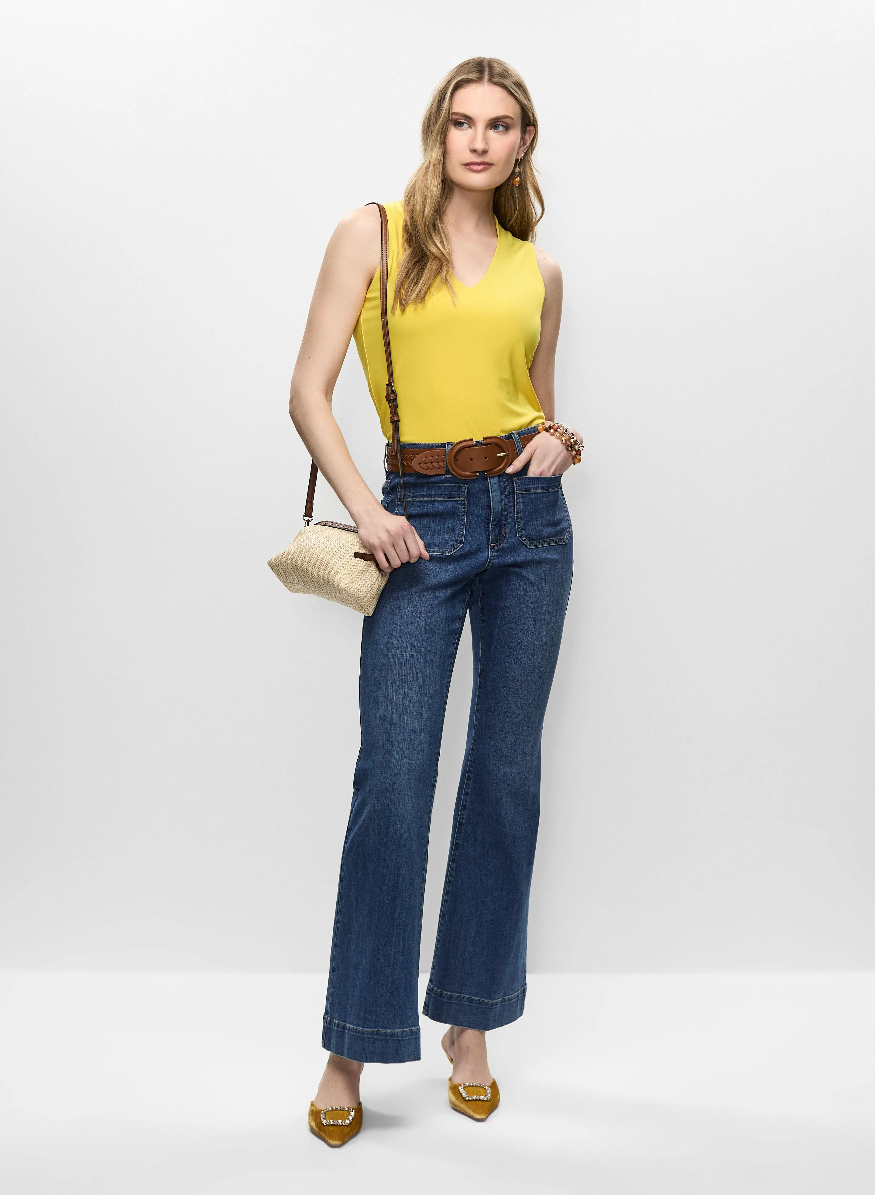 Sleeveless Top & Flare Leg Jeans sold by Melanie Lyne