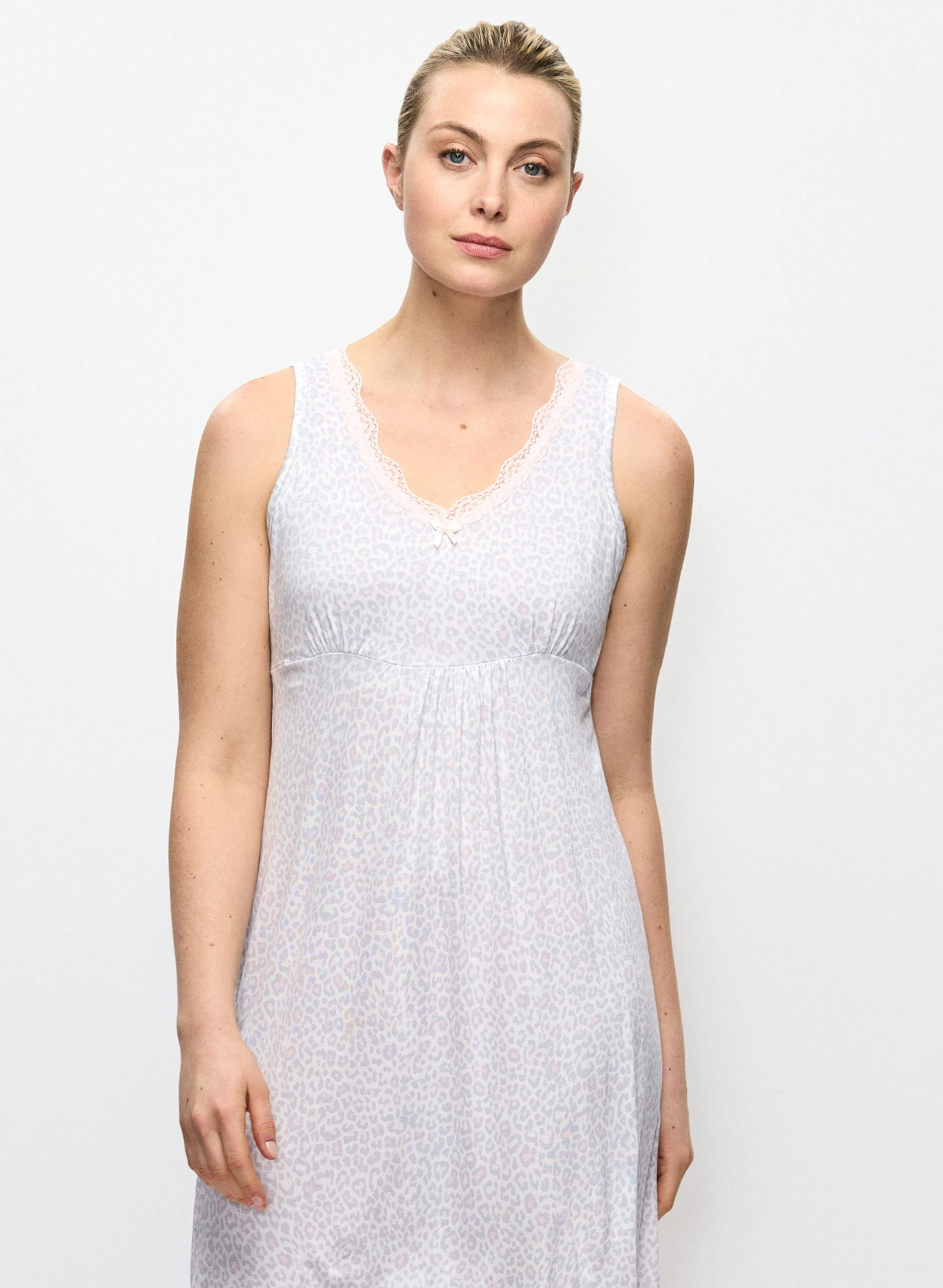 Lace Trim Animal Print Nightgown sold by Melanie Lyne product image thumbnail 5