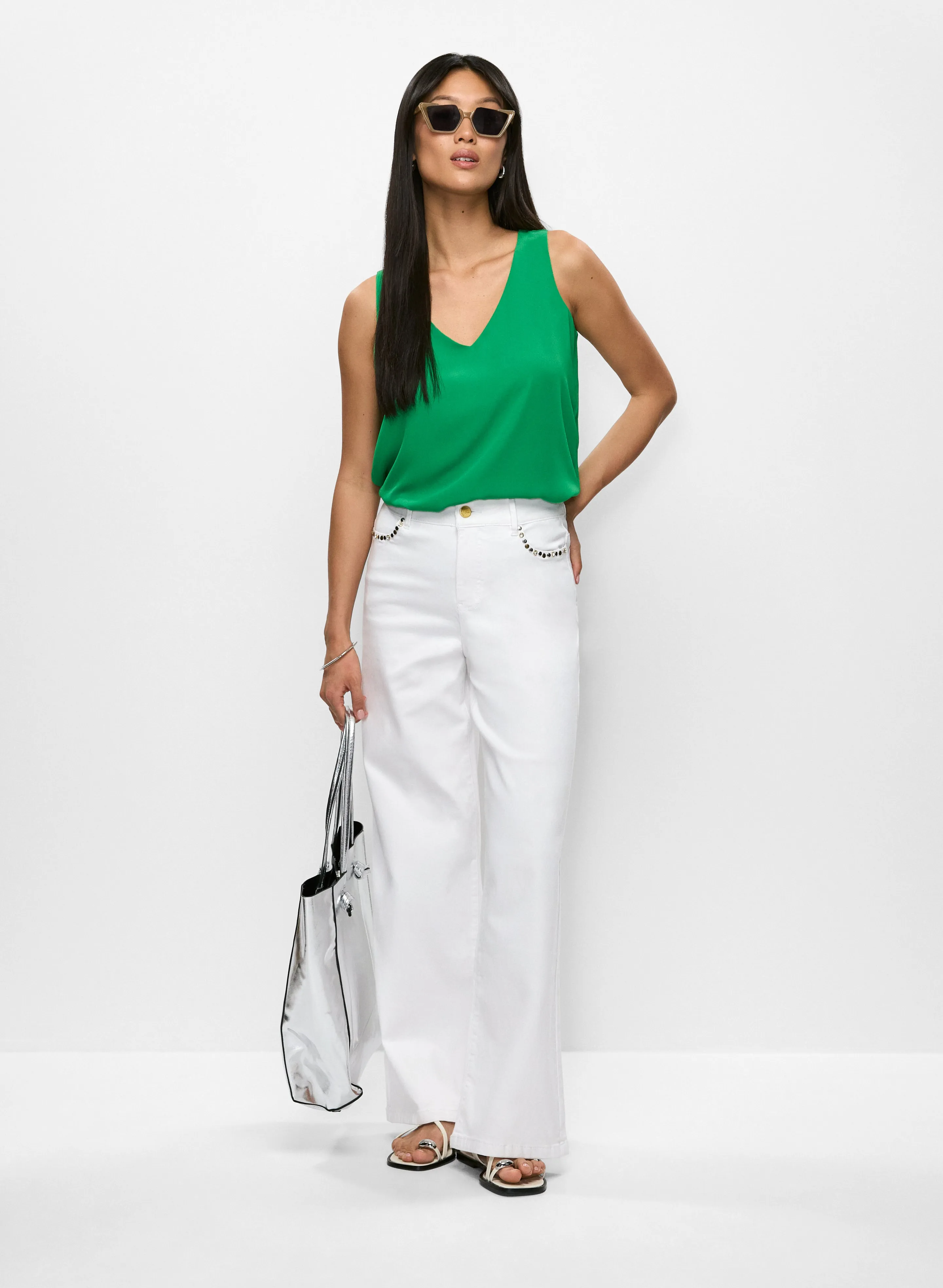 Rhinestone Wide Leg Jeans sold by Melanie Lyne product image thumbnail 5