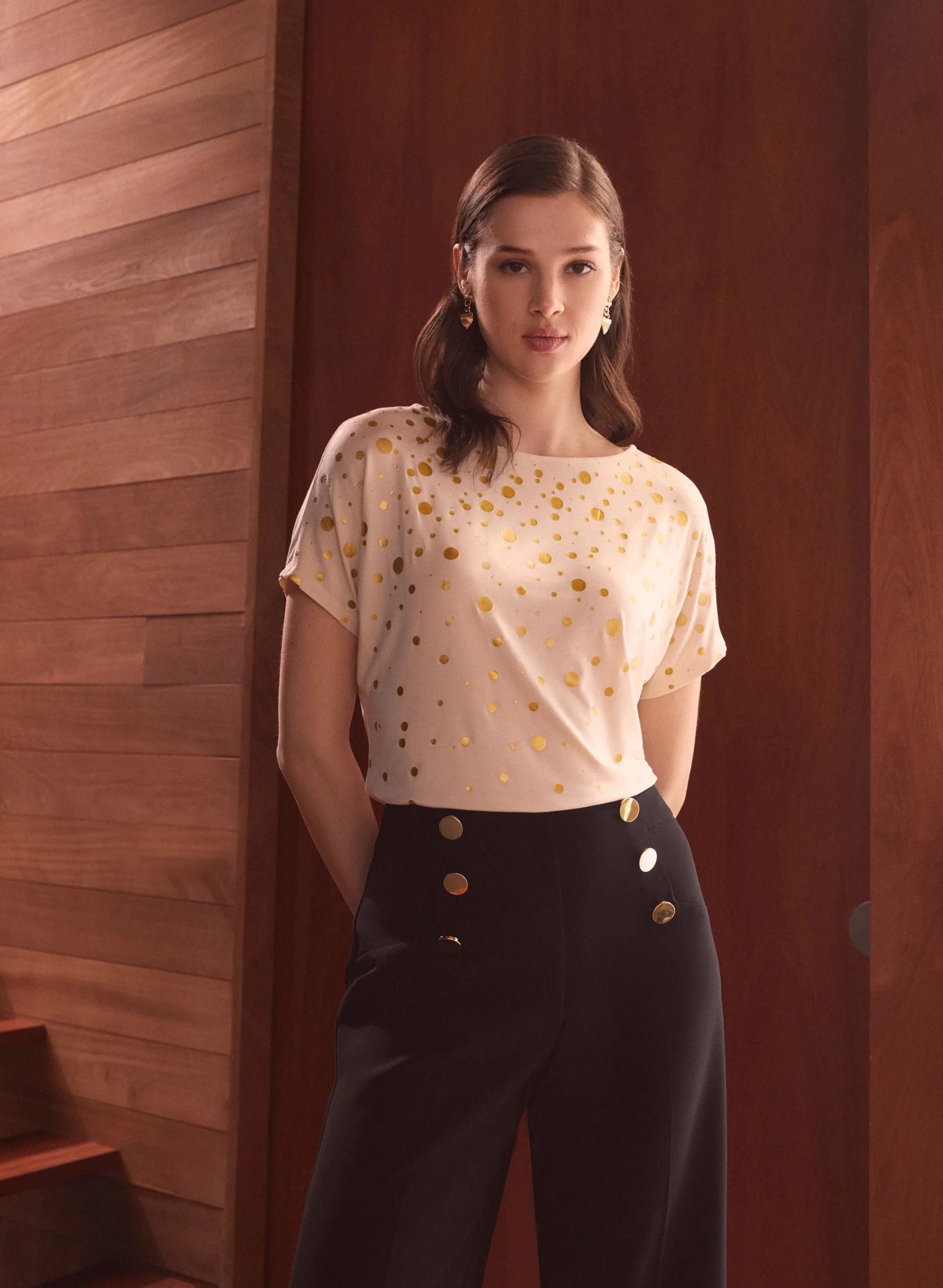 Foil Print Short Sleeve Tee sold by Melanie Lyne product image thumbnail 2