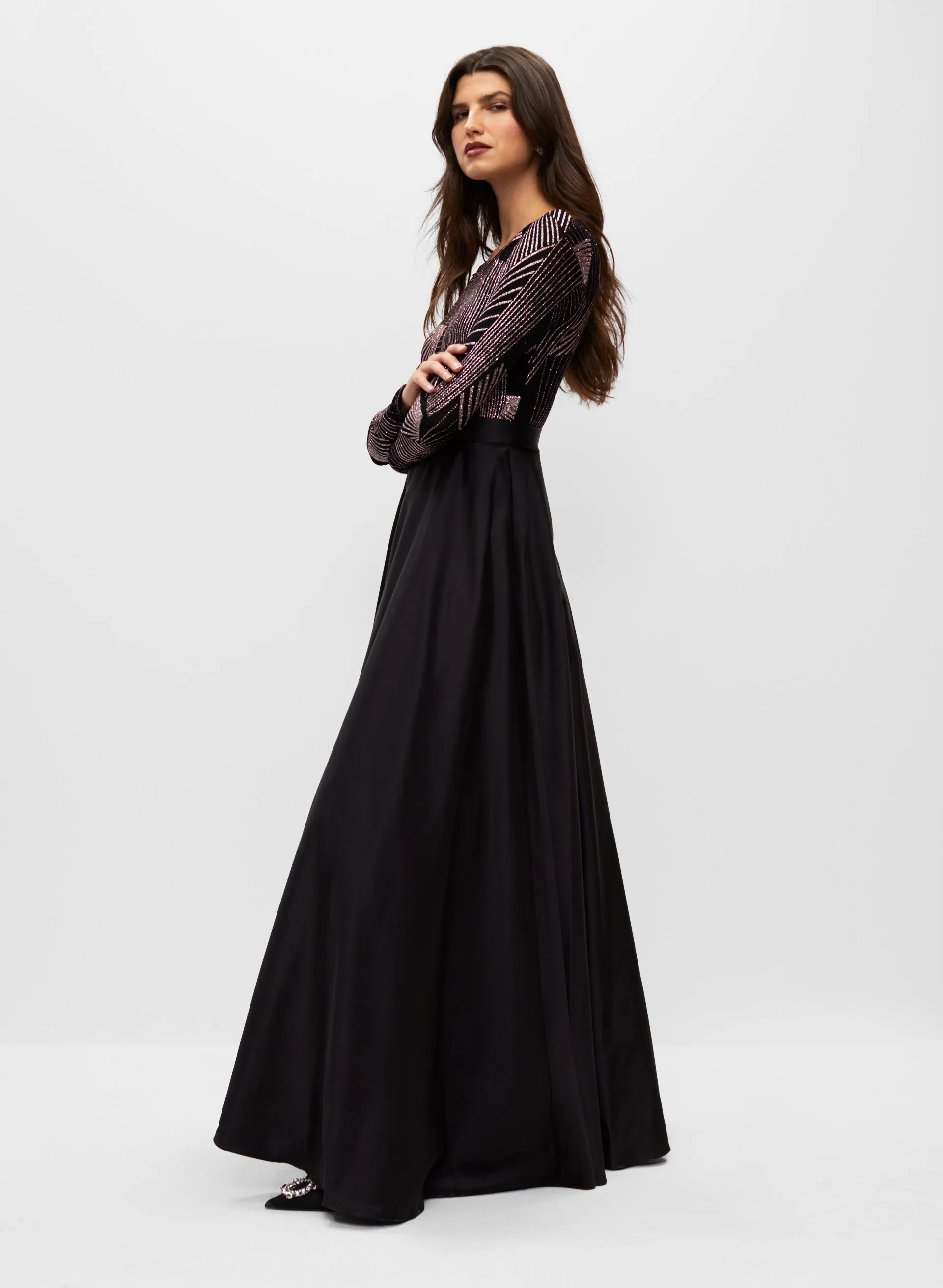 Glitter Satin Ballgown sold by Melanie Lyne product image thumbnail 4