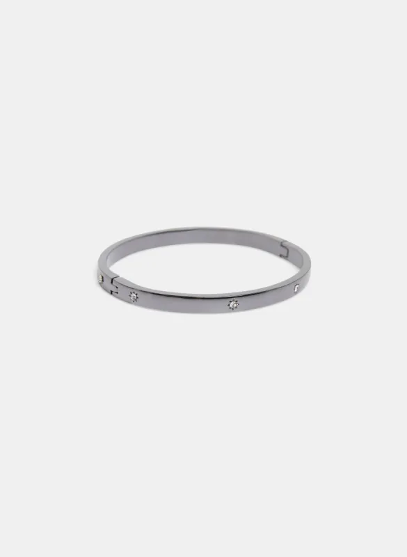 Crystal Insert Hinge Bangle sold by Melanie Lyne