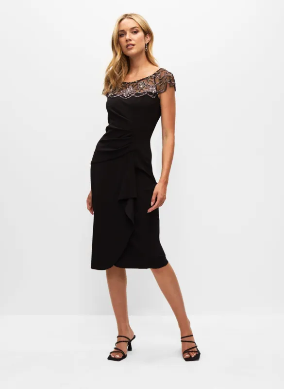 Embellished Mesh Ruched Dress sold by Melanie Lyne