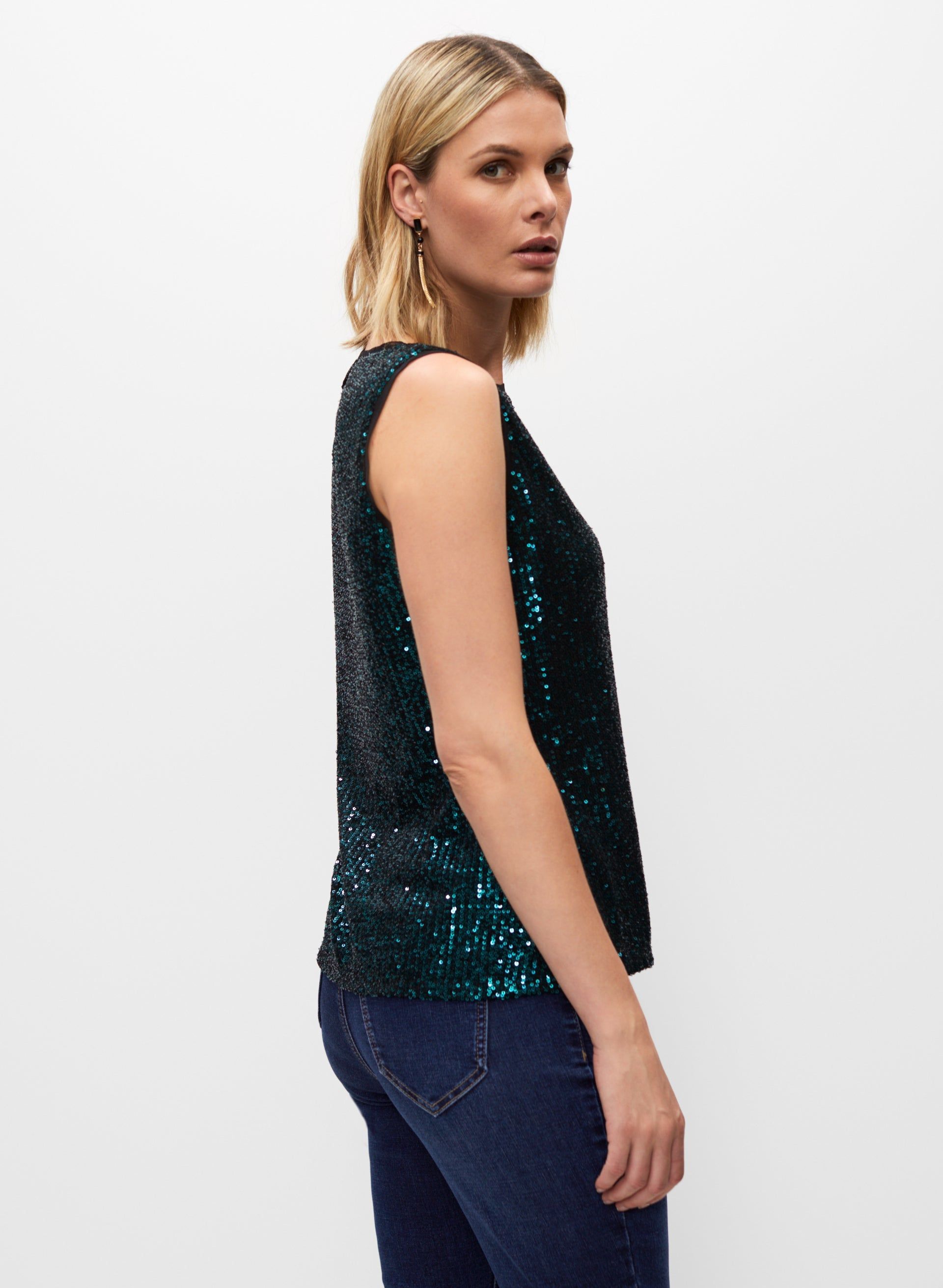 Sleeveless Sequin Top sold by Melanie Lyne product image thumbnail 3