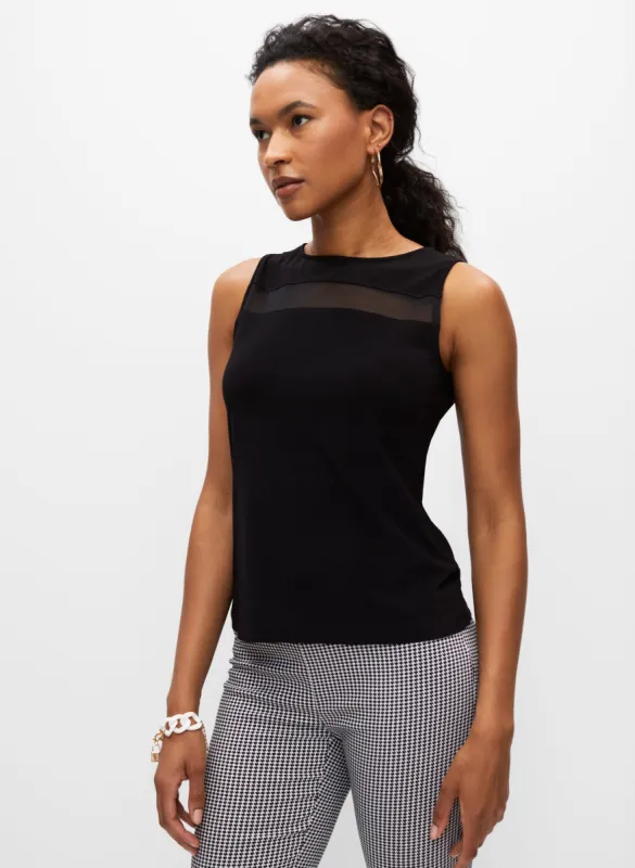 Mesh Detail Sleeveless Top sold by Melanie Lyne