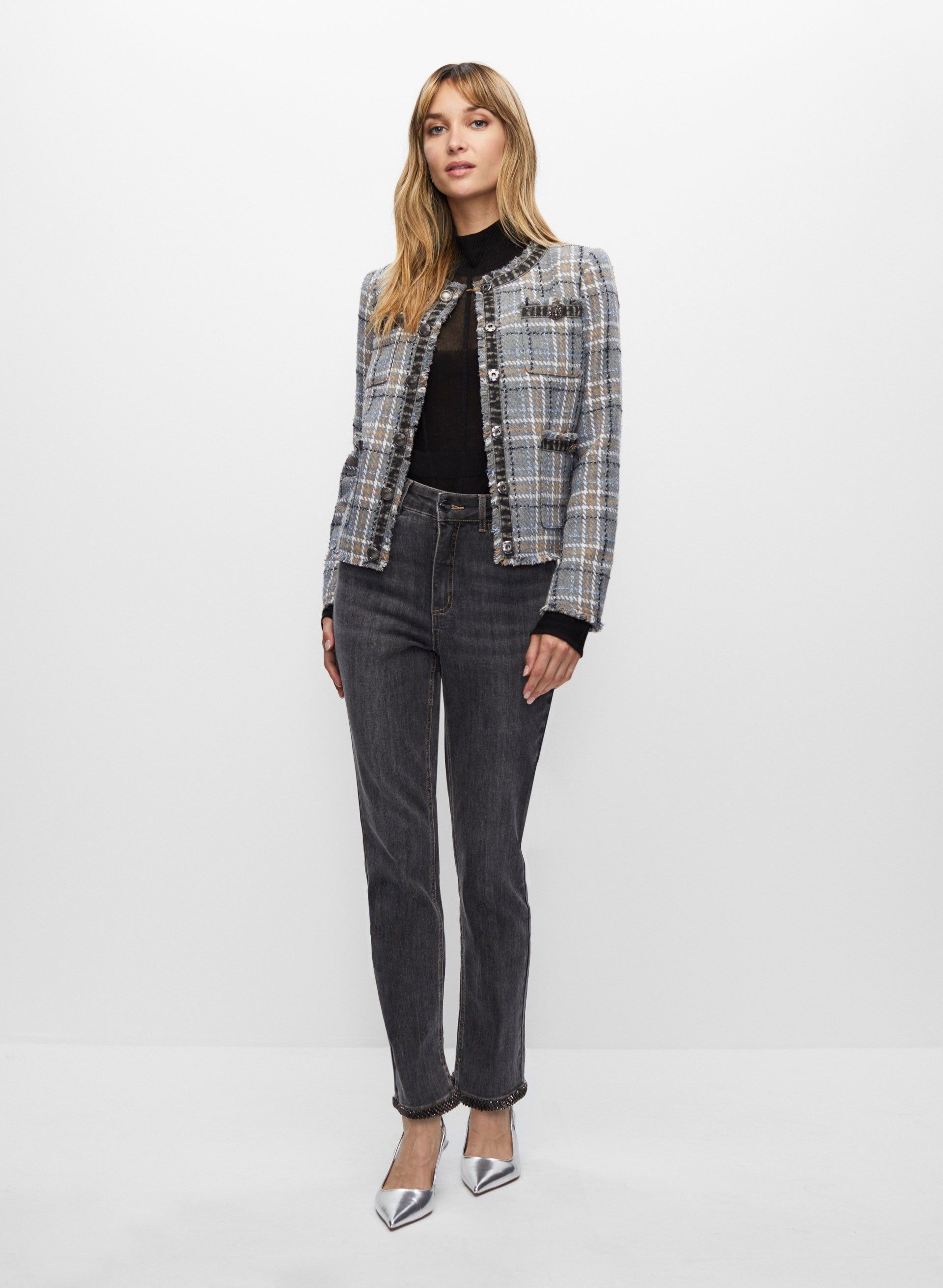 Textured Plaid Jacket sold by Melanie Lyne product image thumbnail 4