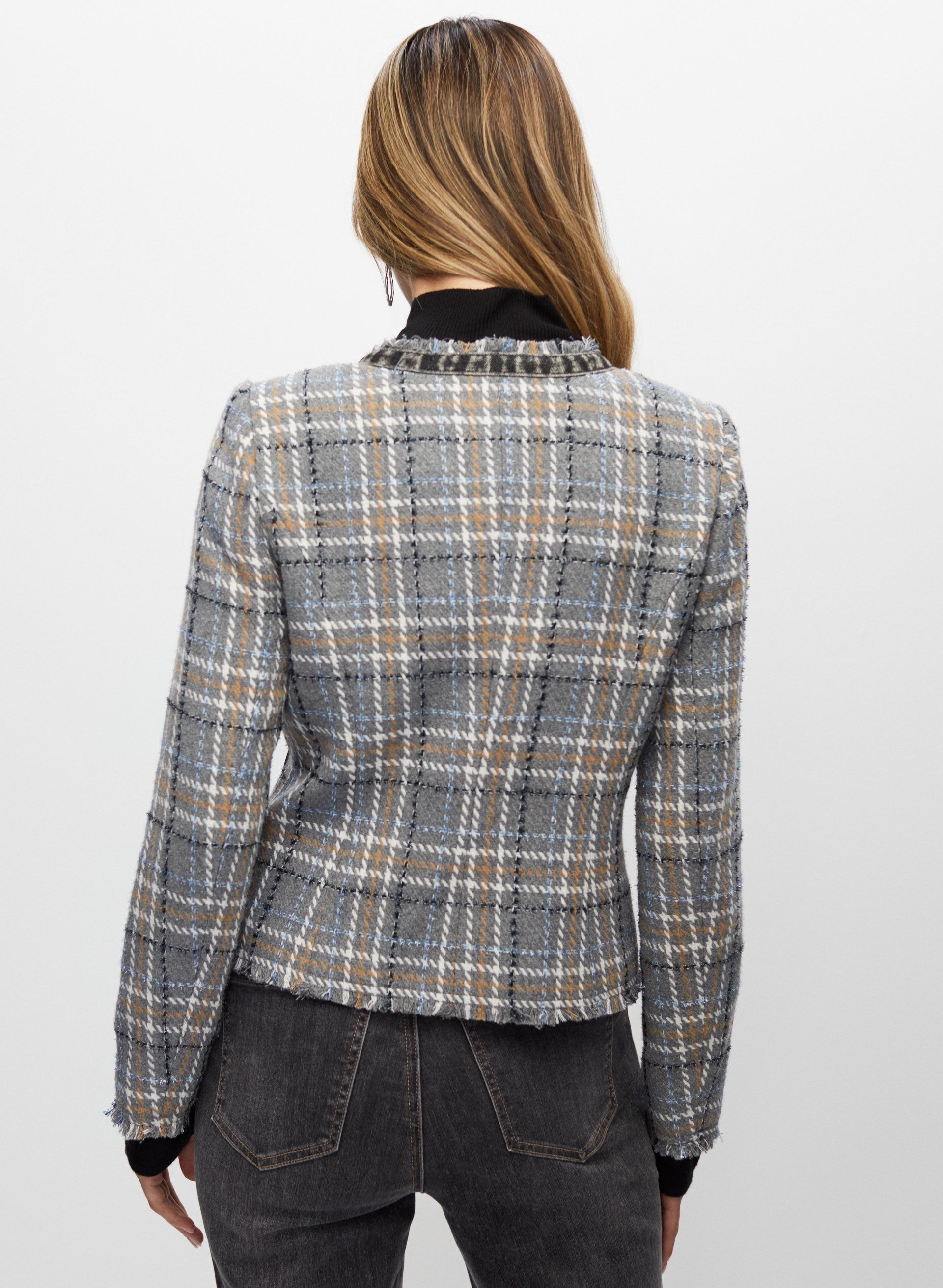 Textured Plaid Jacket sold by Melanie Lyne product image thumbnail 2