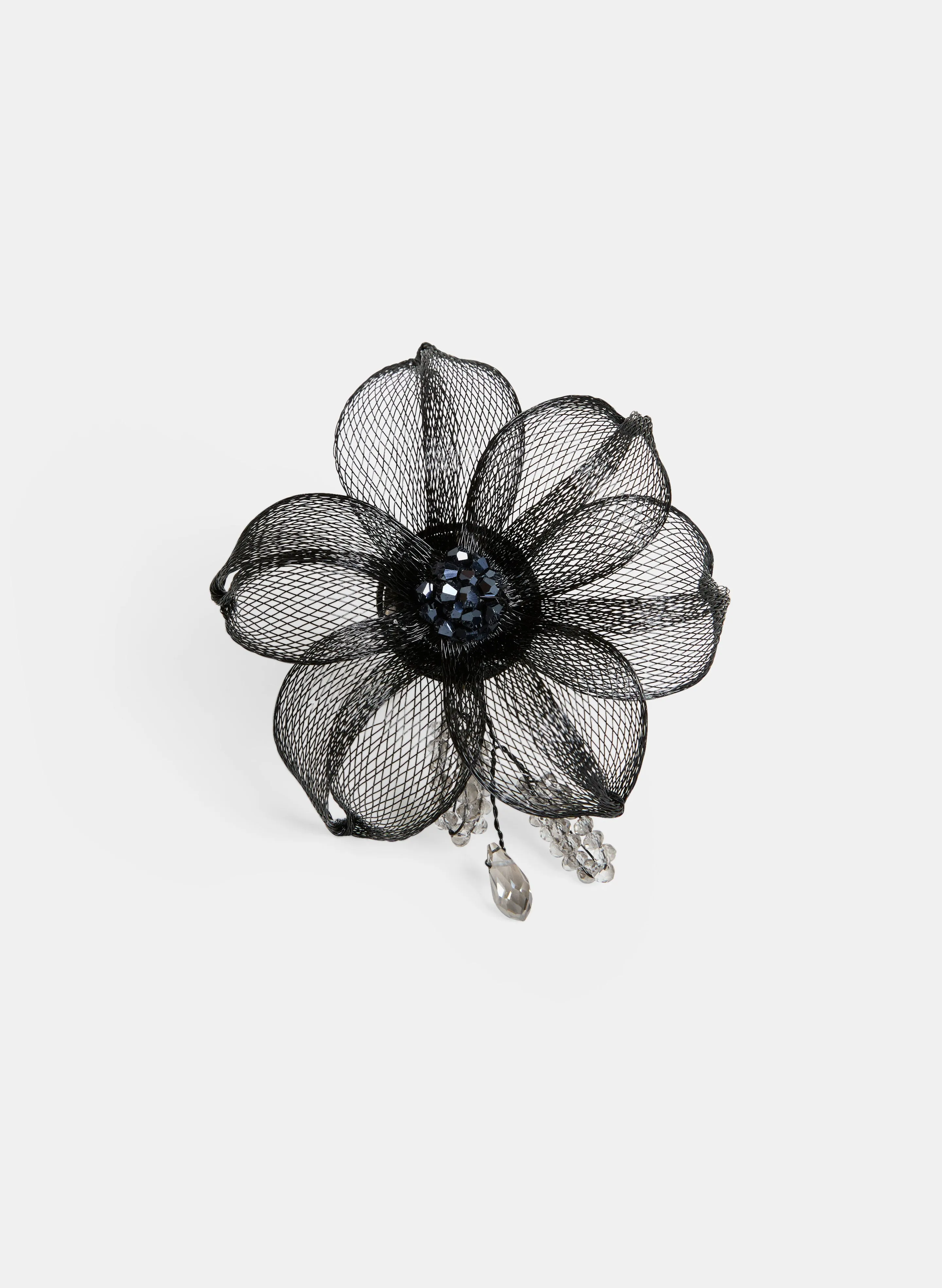 Beaded Mesh Floral Brooch sold by Melanie Lyne