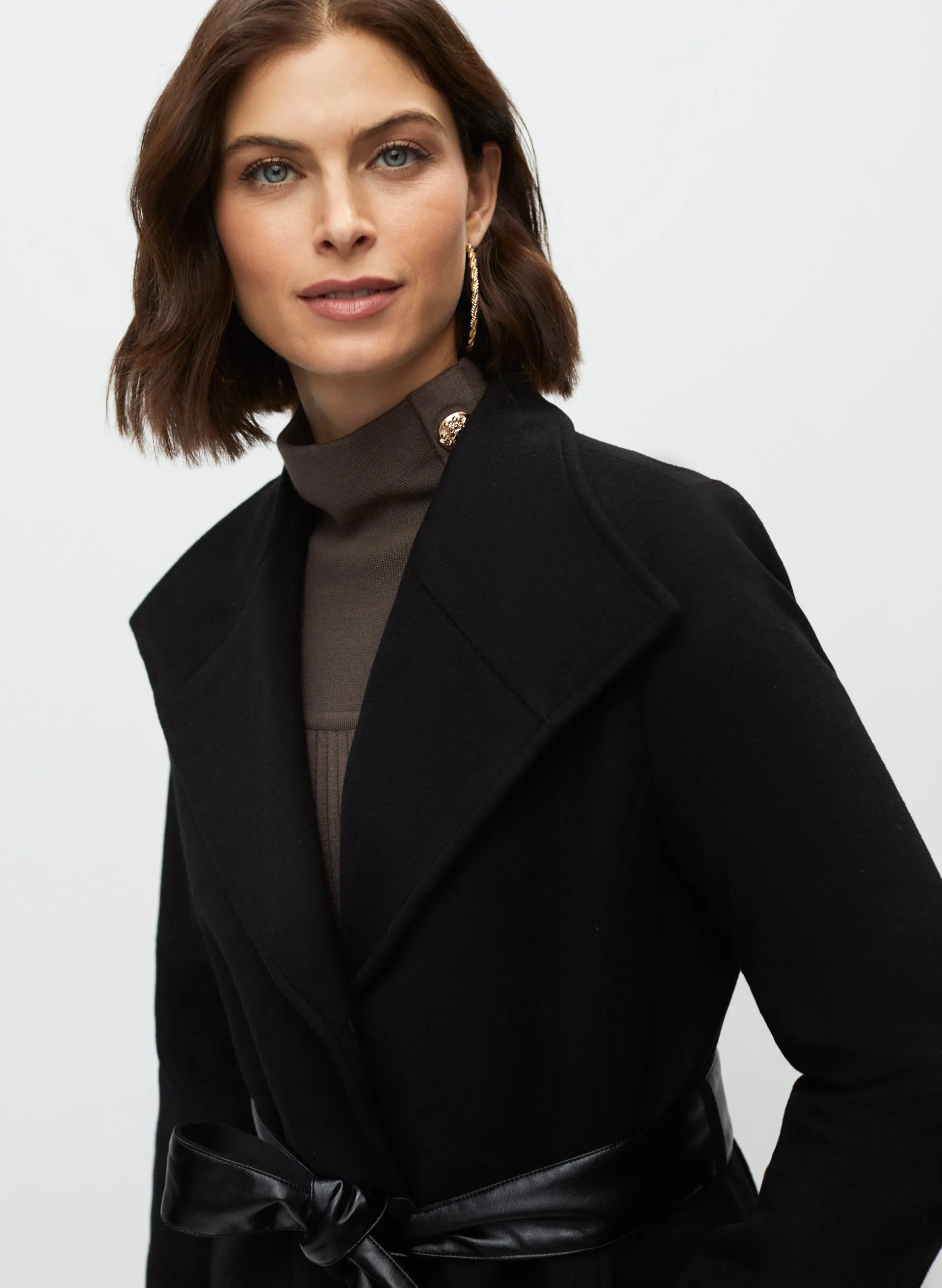 Large Lapel Wool Blend Coat sold by Melanie Lyne product image thumbnail 2