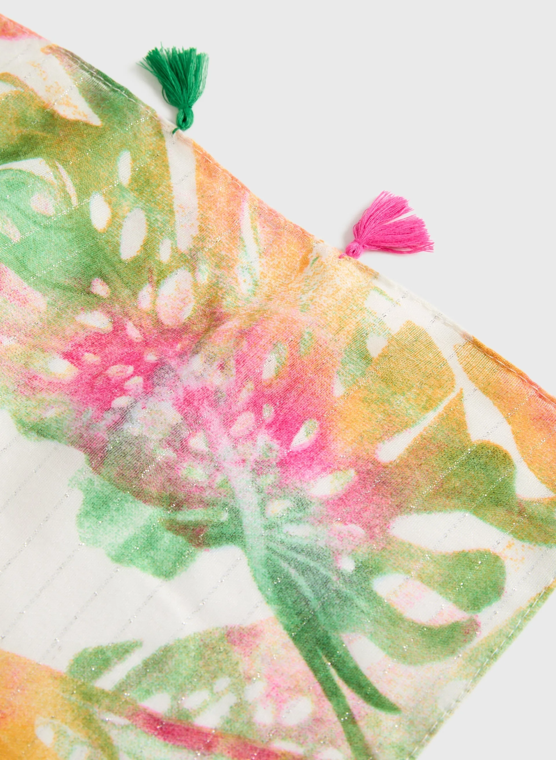 Tropical Tassel Trim Scarf sold by Melanie Lyne product image thumbnail 2