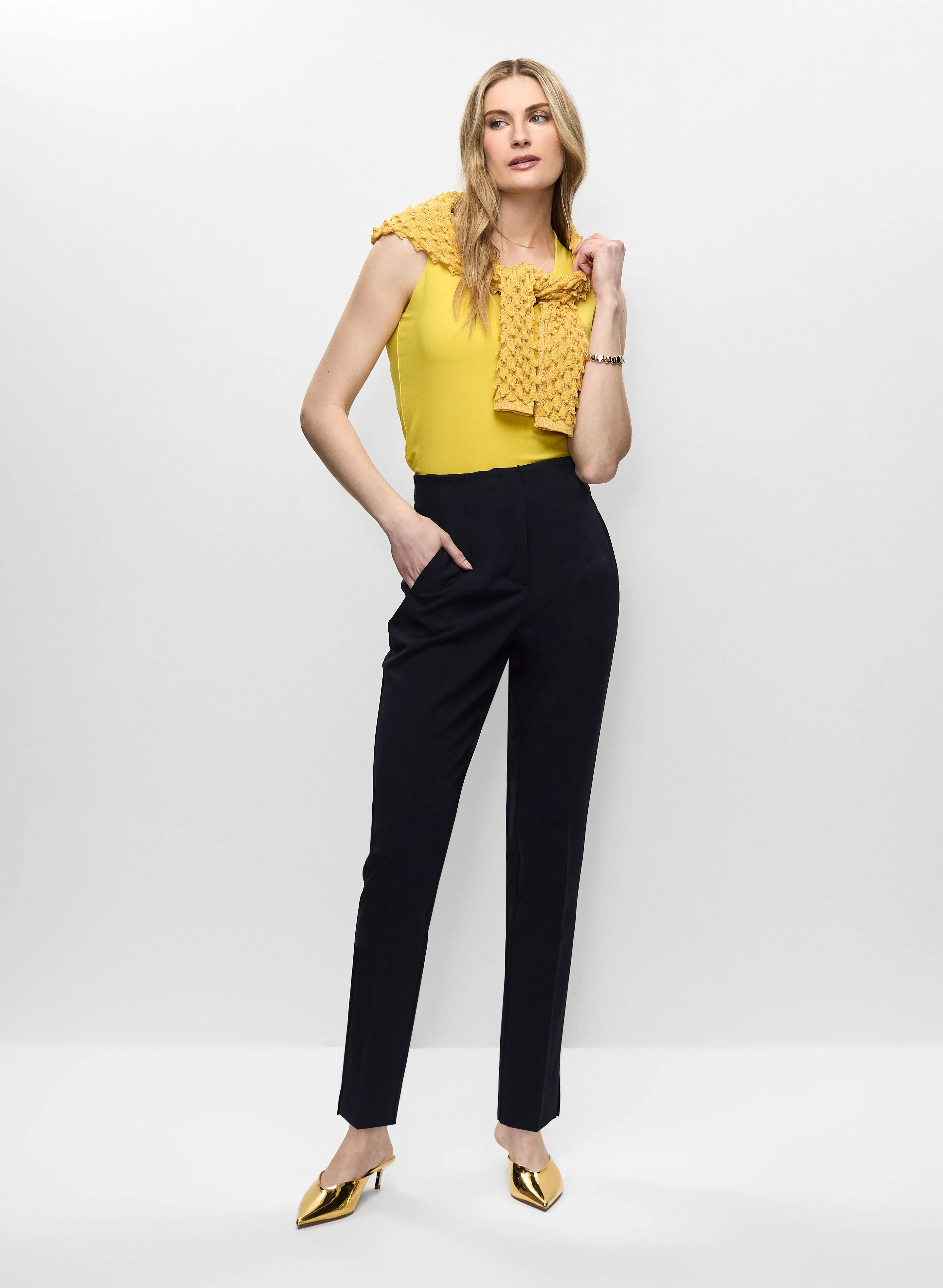 Sleeveless V-Neck Top & Slim Leg Juliette Pants sold by Melanie Lyne